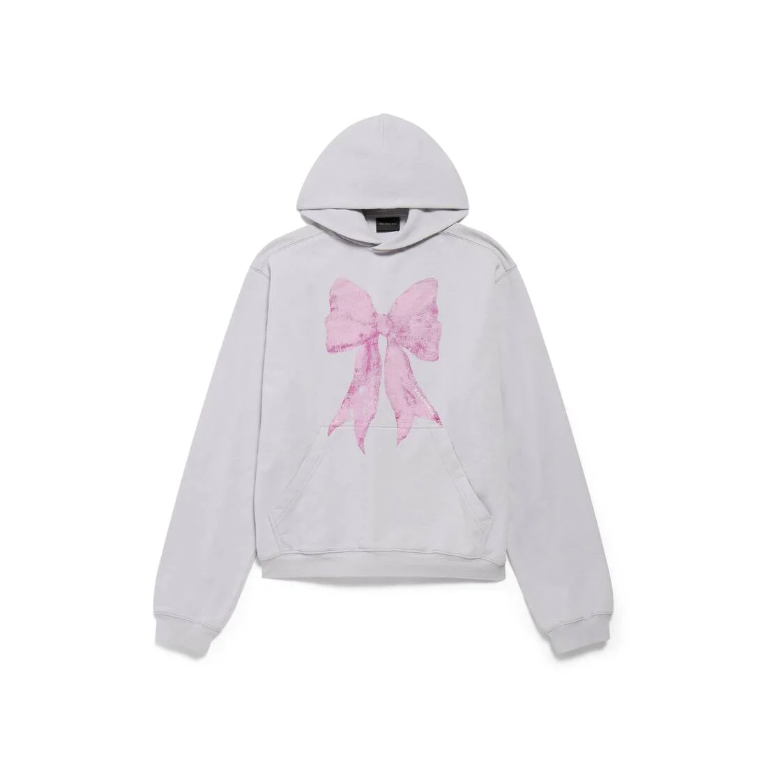 Women's Bow Hoodie Medium Fit in Dirty White - 1