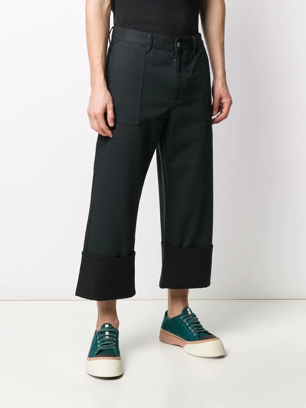 cropped flared trousers - 3