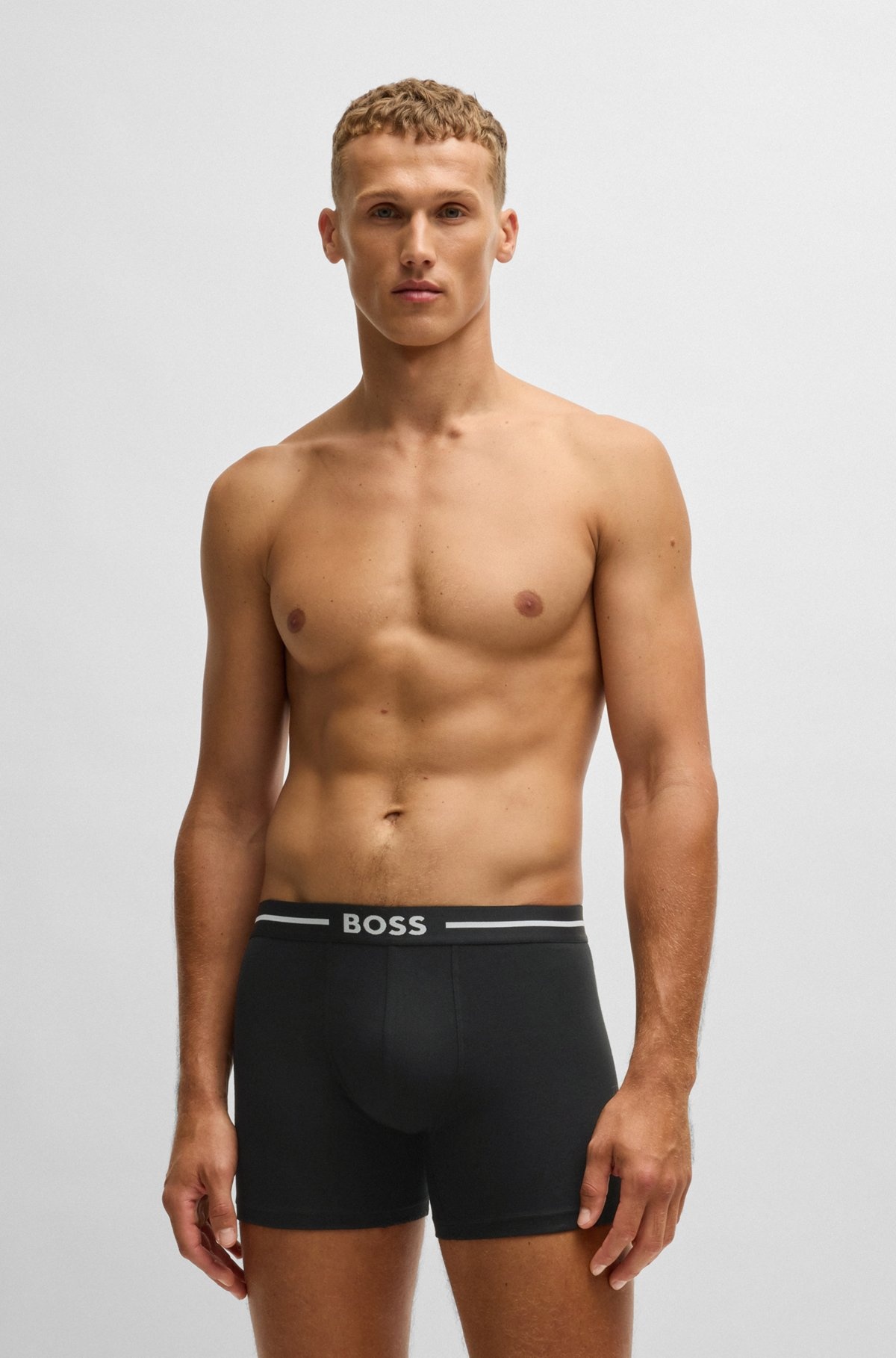 THREE-PACK OF STRETCH-COTTON BOXER BRIEFS WITH LOGO - 6