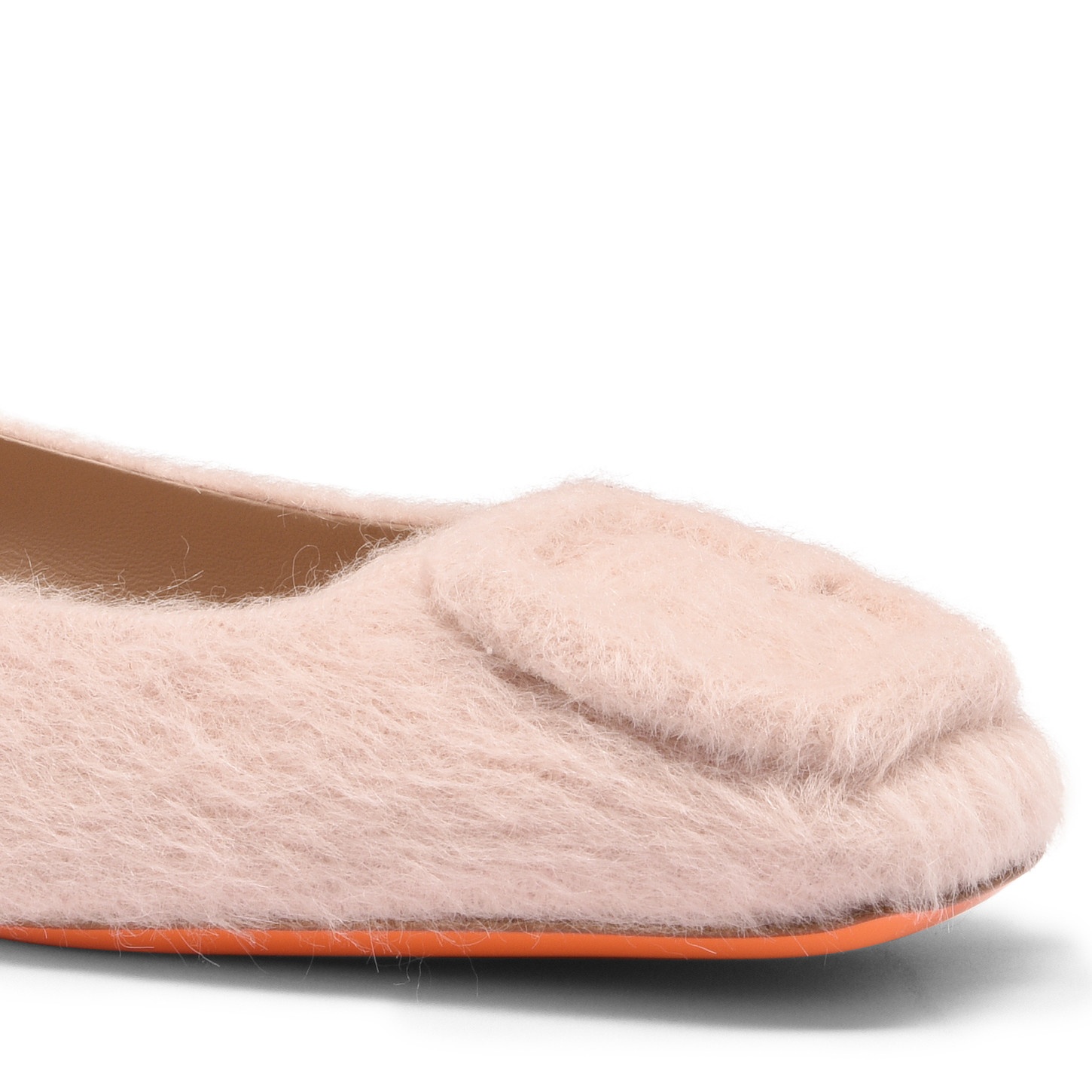 Women's pink wool ballet flat - 6