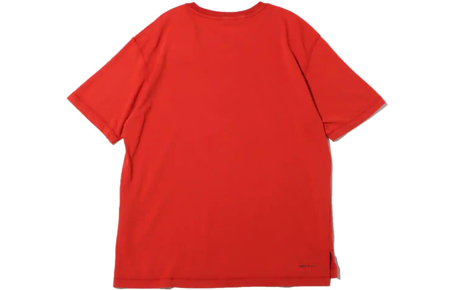 Men's Air Jordan Dri-FIT Logo Quick Dry Sports Short Sleeve Red T-Shirt DH8922-687 - 2