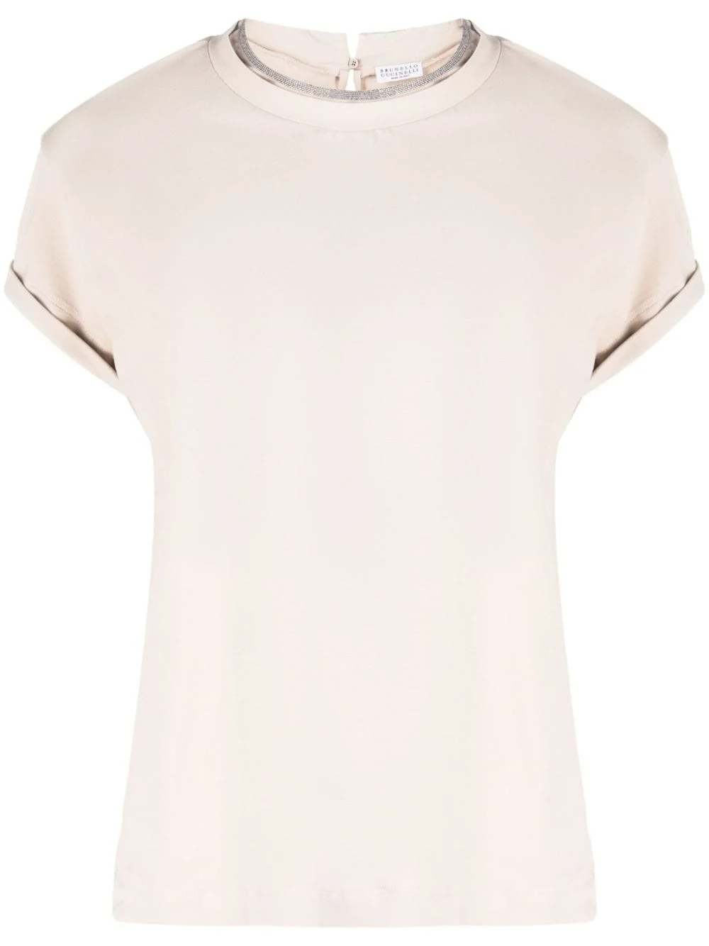 Monili-trim short-sleeve T-shirt - 1