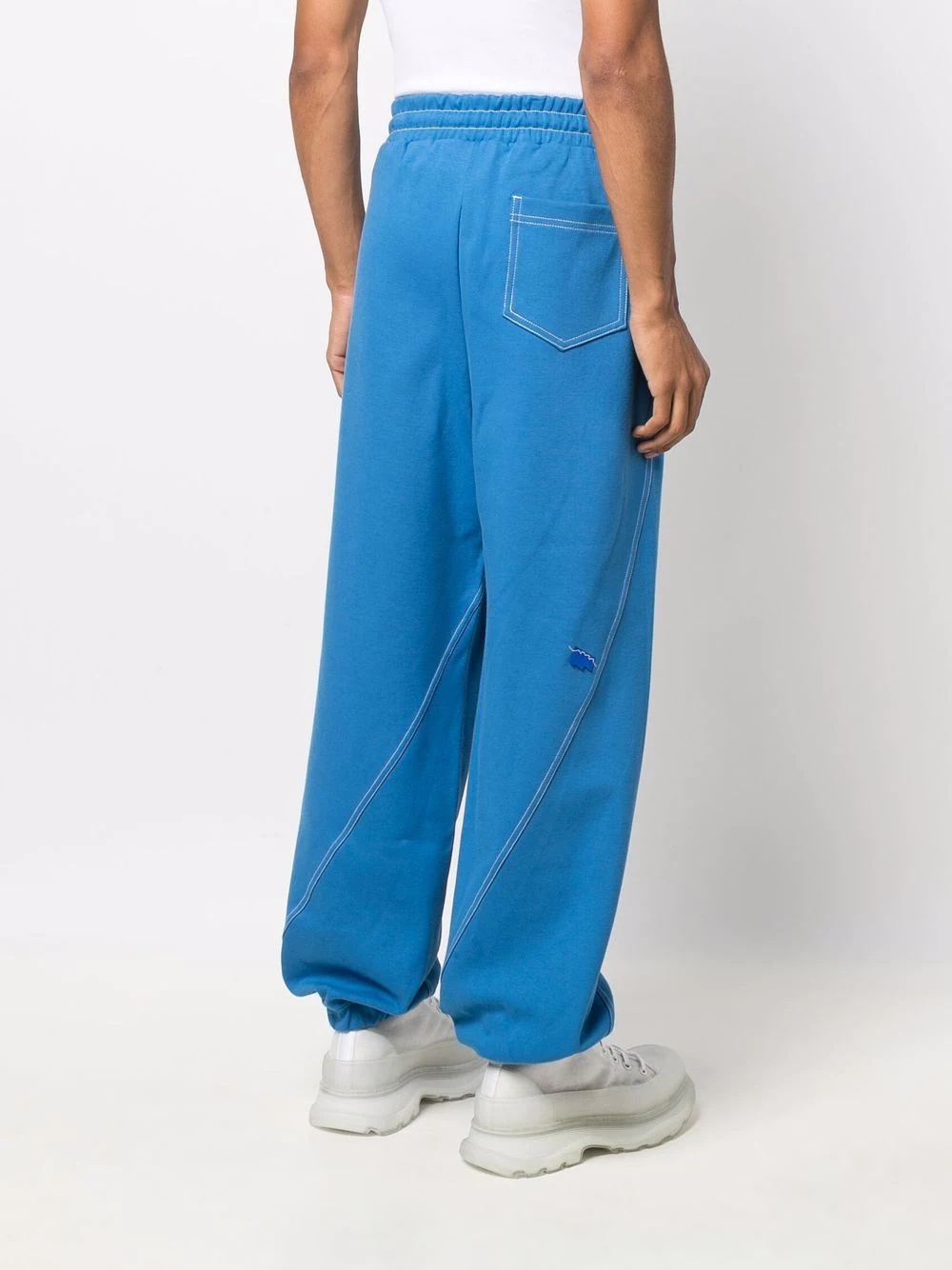 wide-leg drawstring track pants - 4