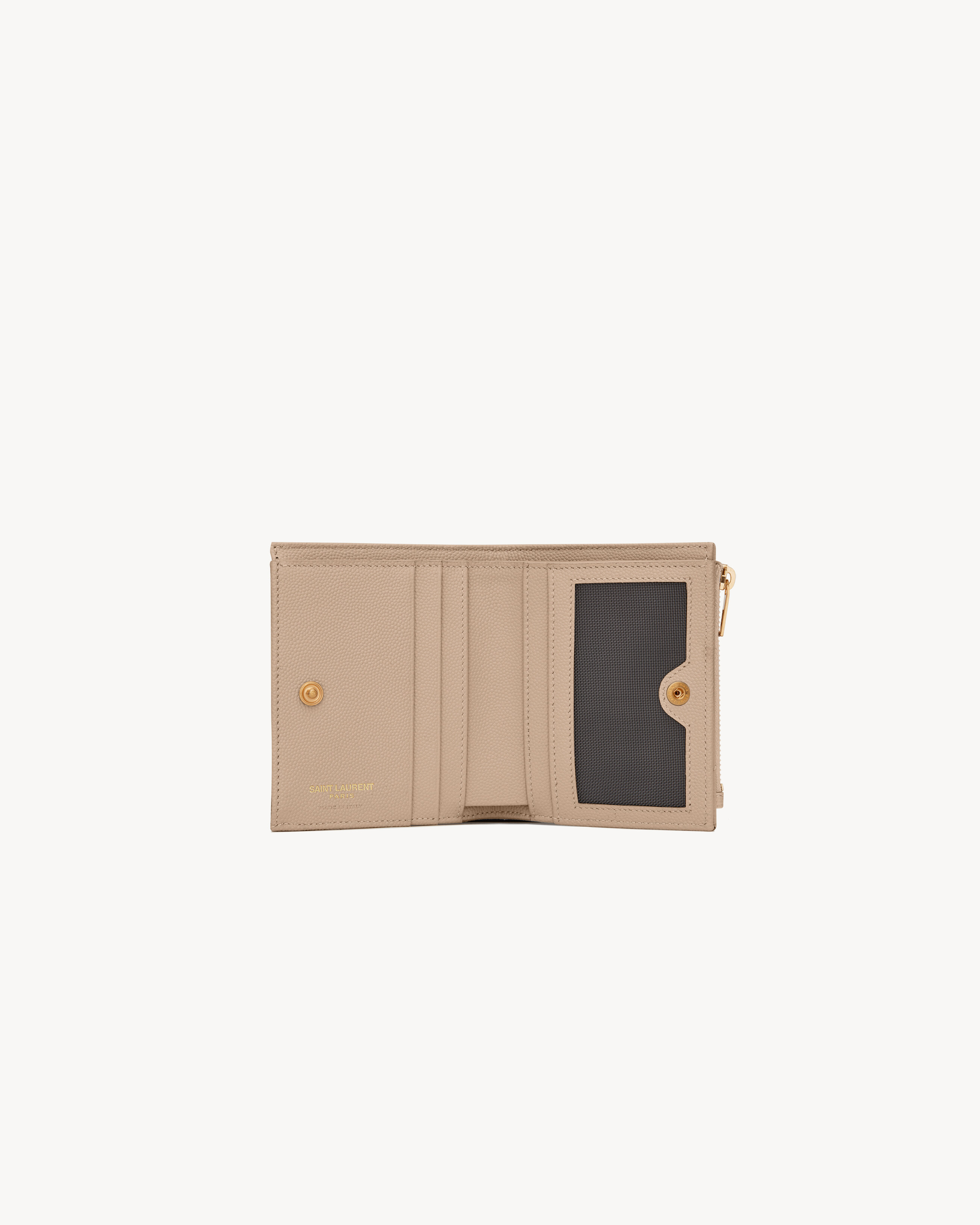 CASSANDRE MATELASSÉ BI-FOLD WALLET IN GRAIN DE POUDRE LEATHER - 4