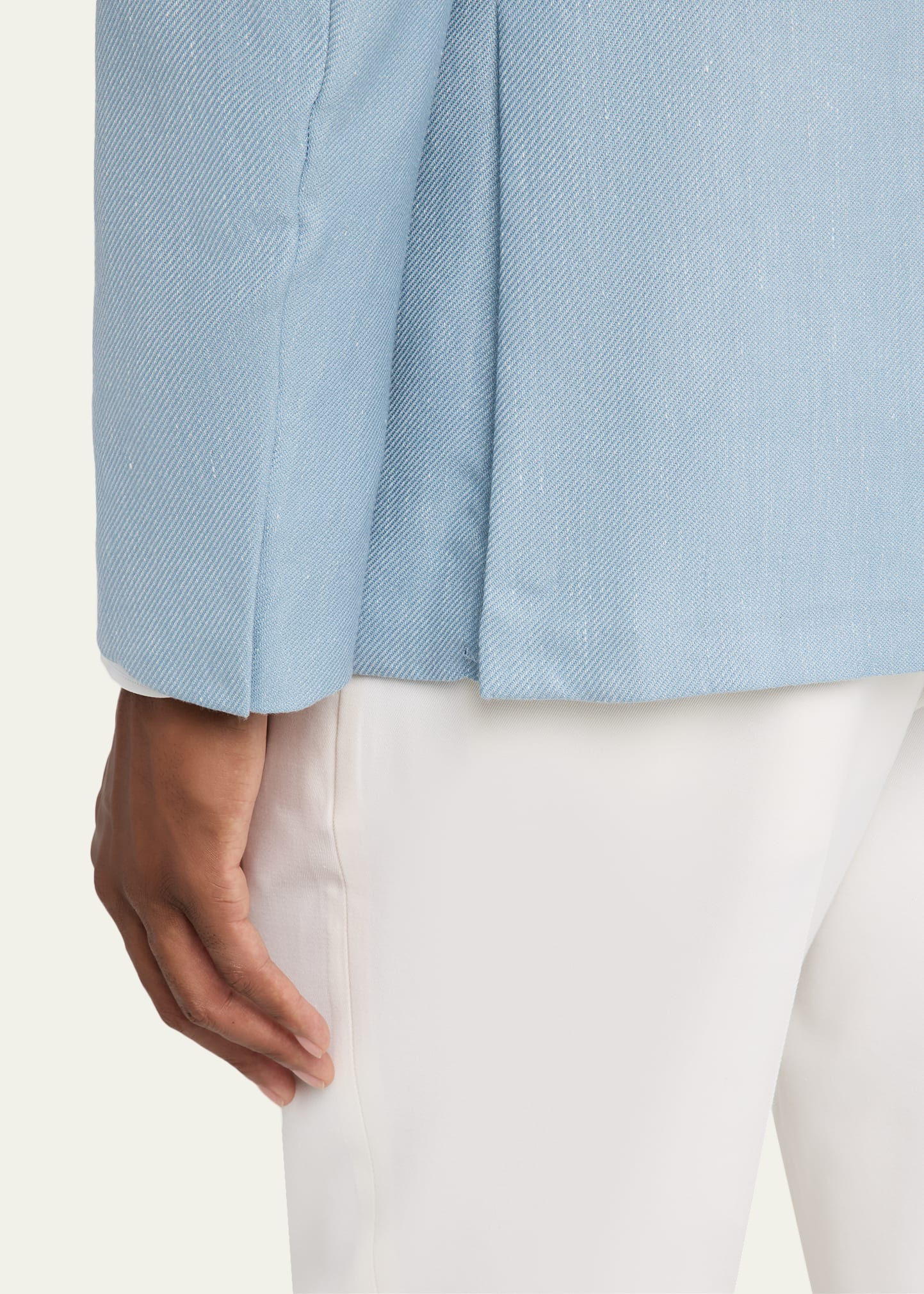 Men's Cashmere, Silk and Linen Twill Sport Coat - 8