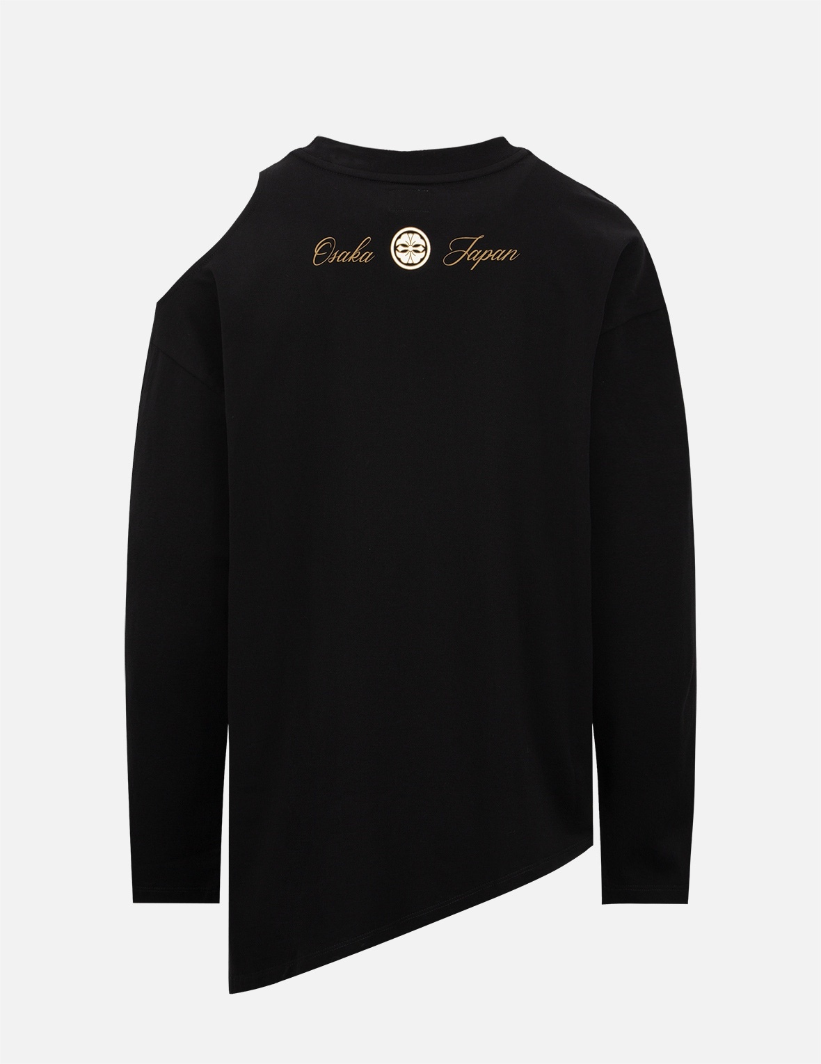 LOGO PRINT ONE-SHOULDER CUT-OUT T-SHIRT - 2