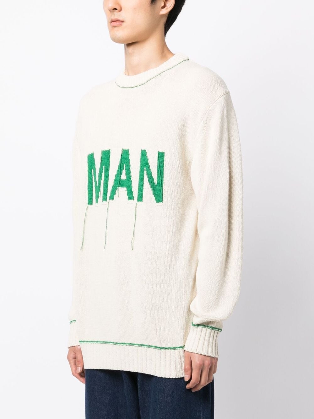 jacquard-logo knitted sweatshirt - 3