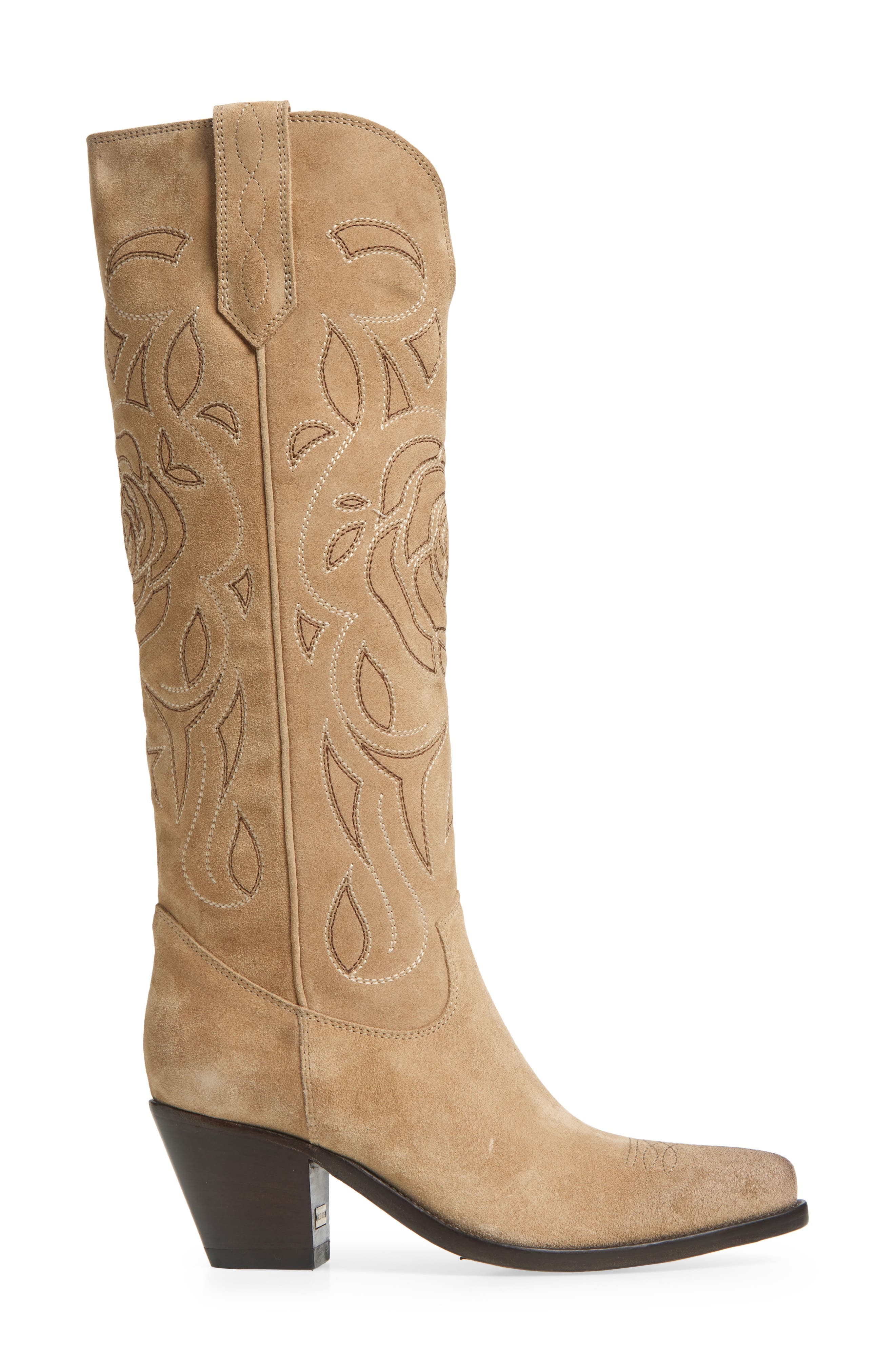 Golden Goose Wish Star Pointed Toe Western Tall Boot in Sand at Nordstrom - 2