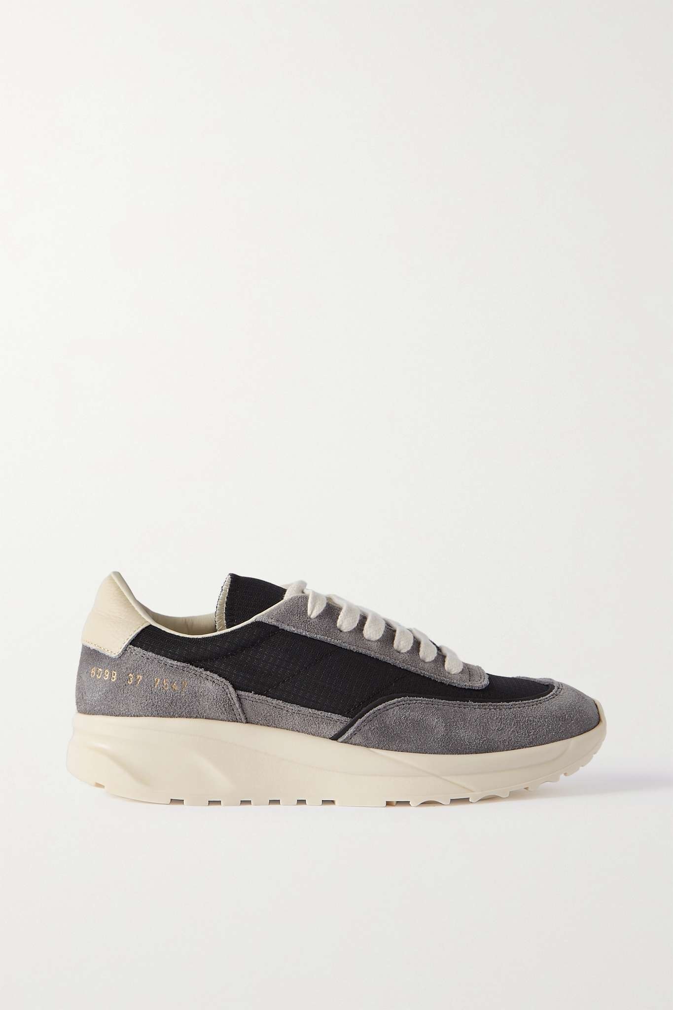 Track 80 leather-trimmed suede and ripstop sneakers - 1