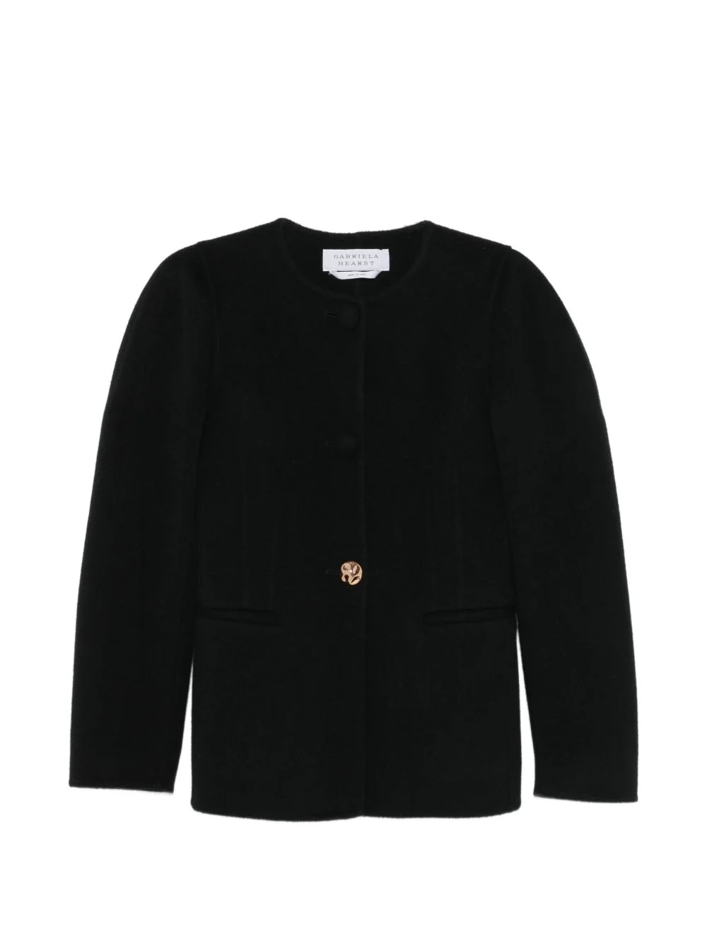 puff-sleeve button-up jacket - 1