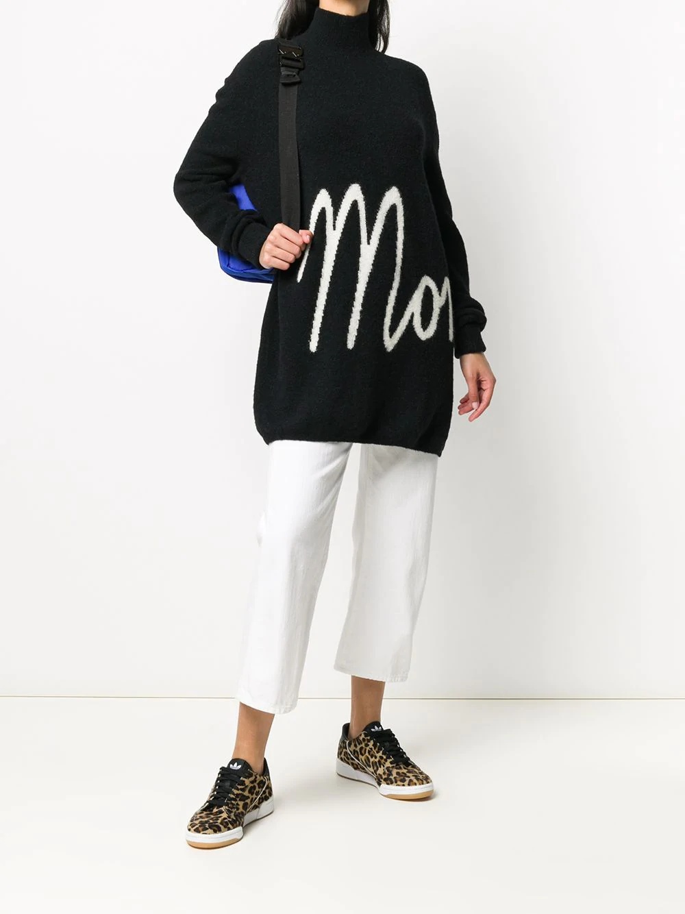 oversized logo intarsia jumper - 2