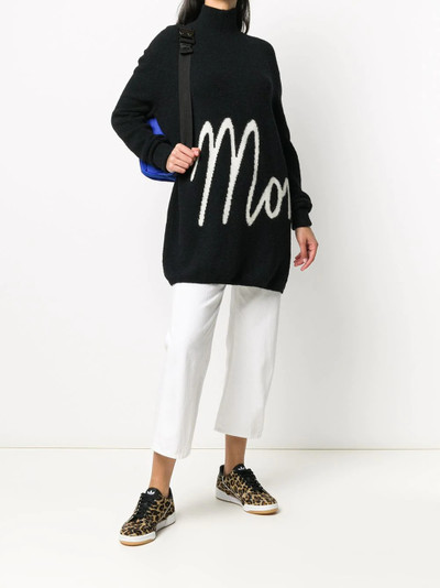 Moncler oversized logo intarsia jumper outlook