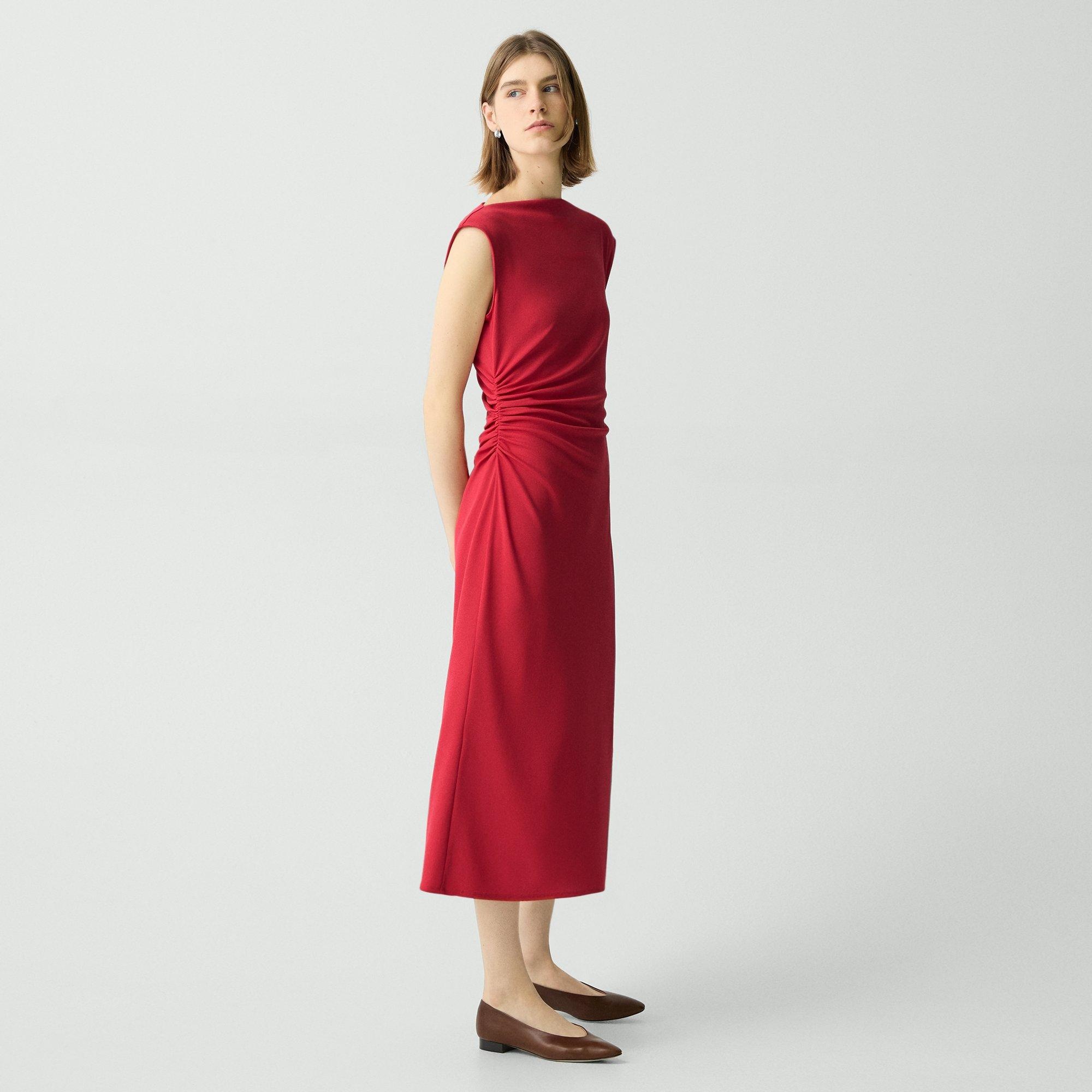 Draped Sweater Dress in Crepe Jersey - 2