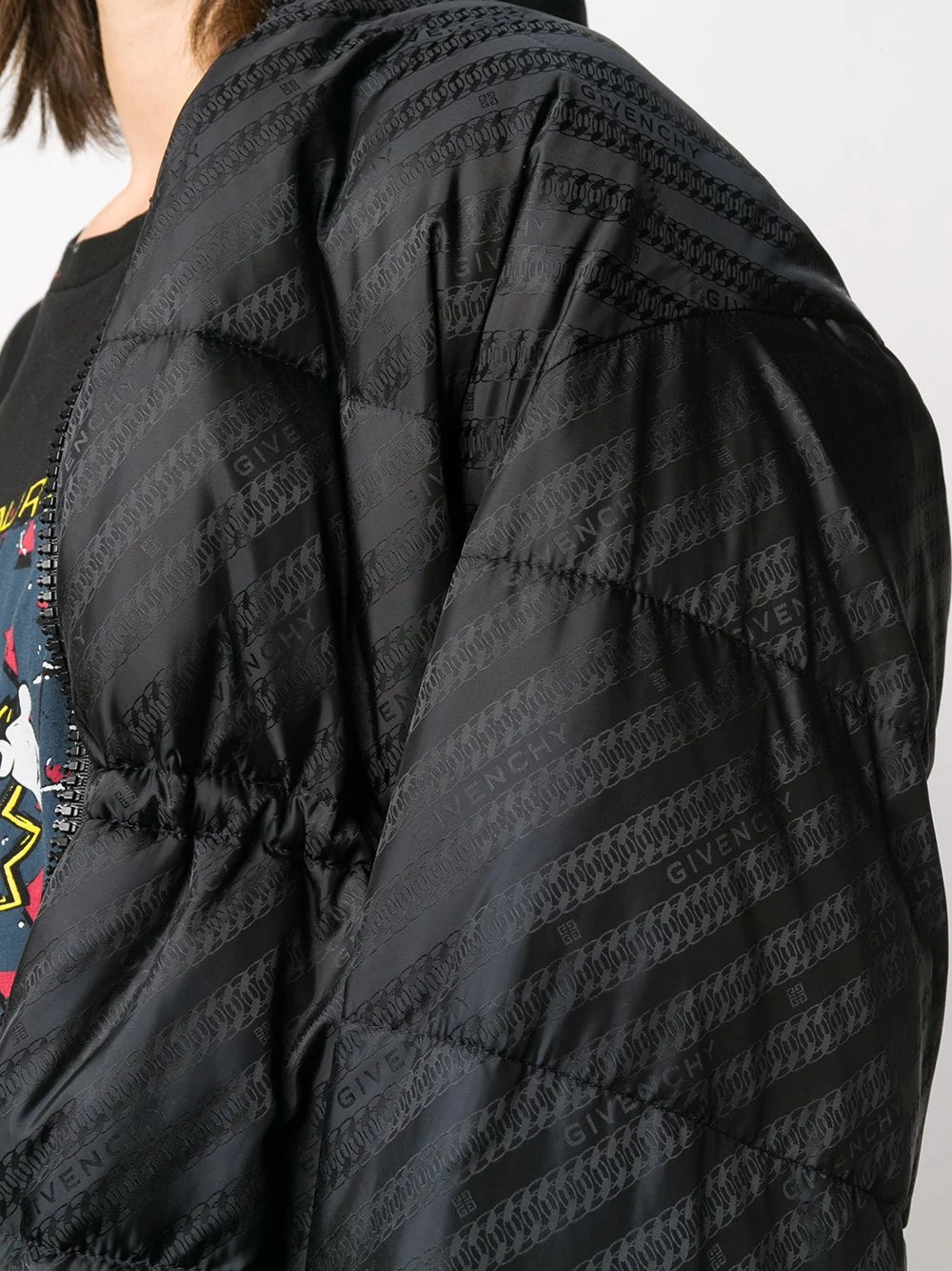 Chain logo-print puffer jacket - 5