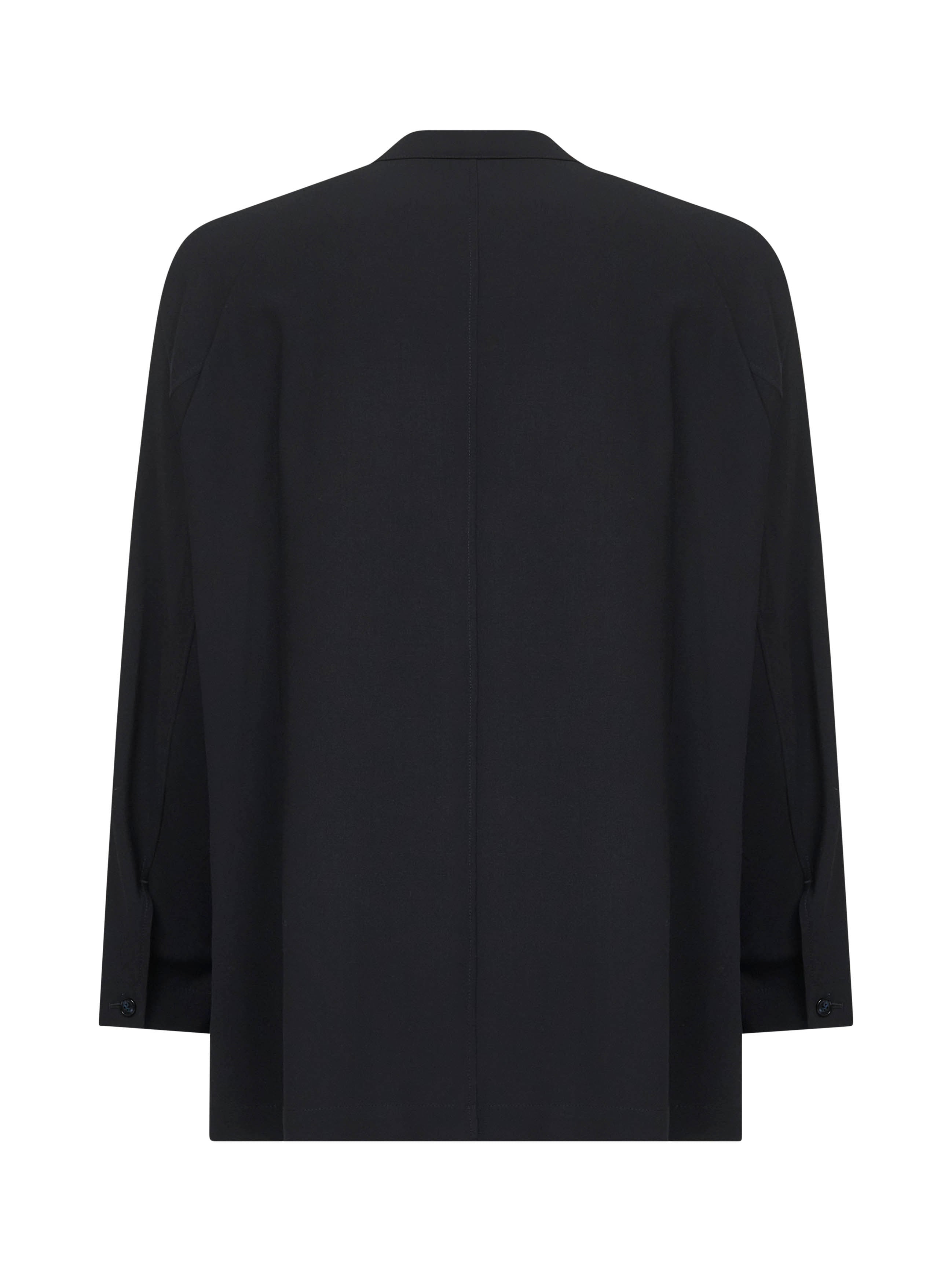 Giorgio Armani Men Blue Wool Crepe Single-Breasted Jacket - 2
