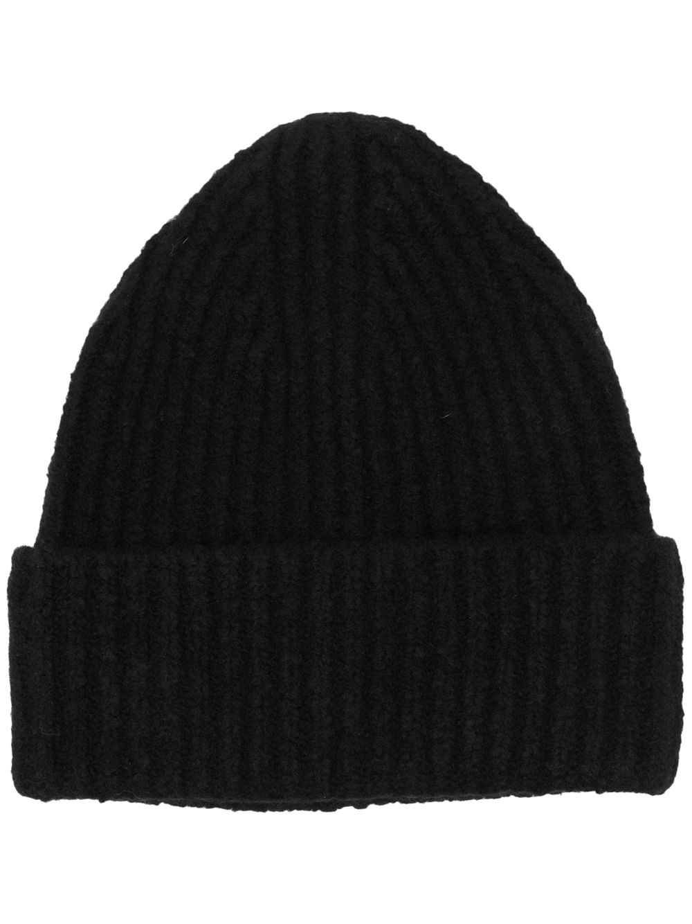 rib-knit beanie hat - 1