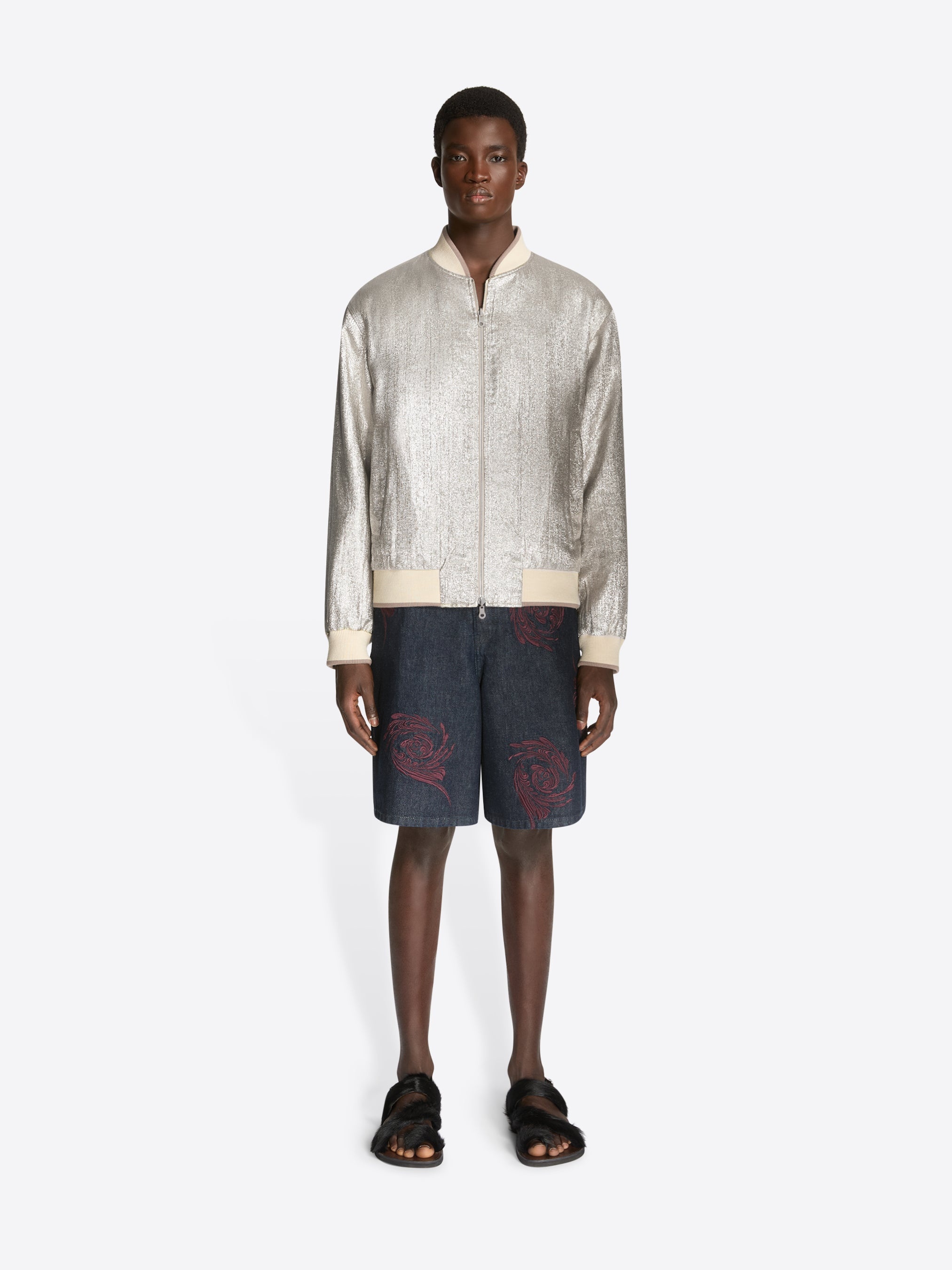 REVERSIBLE EMBROIDERED BOMBER - 6