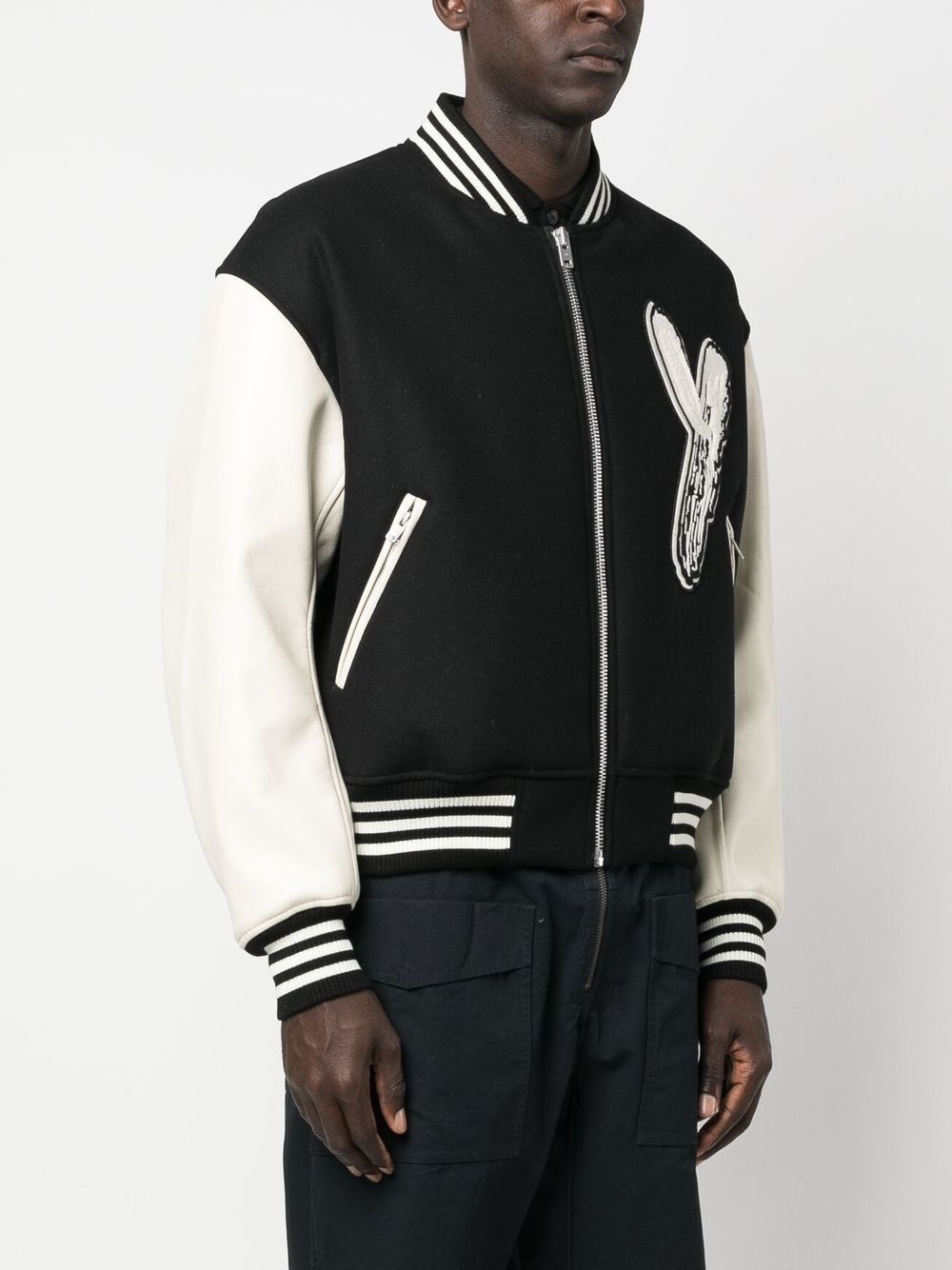 logo-print varsity jacket - 4