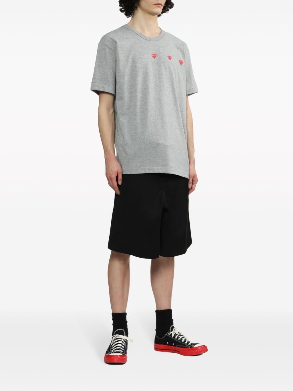 Triple Hearts cotton T-shirt - 3