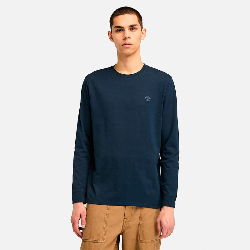 Timberland Men's Oyster River Chest Logo Long-Sleeve T-Shirt outlook