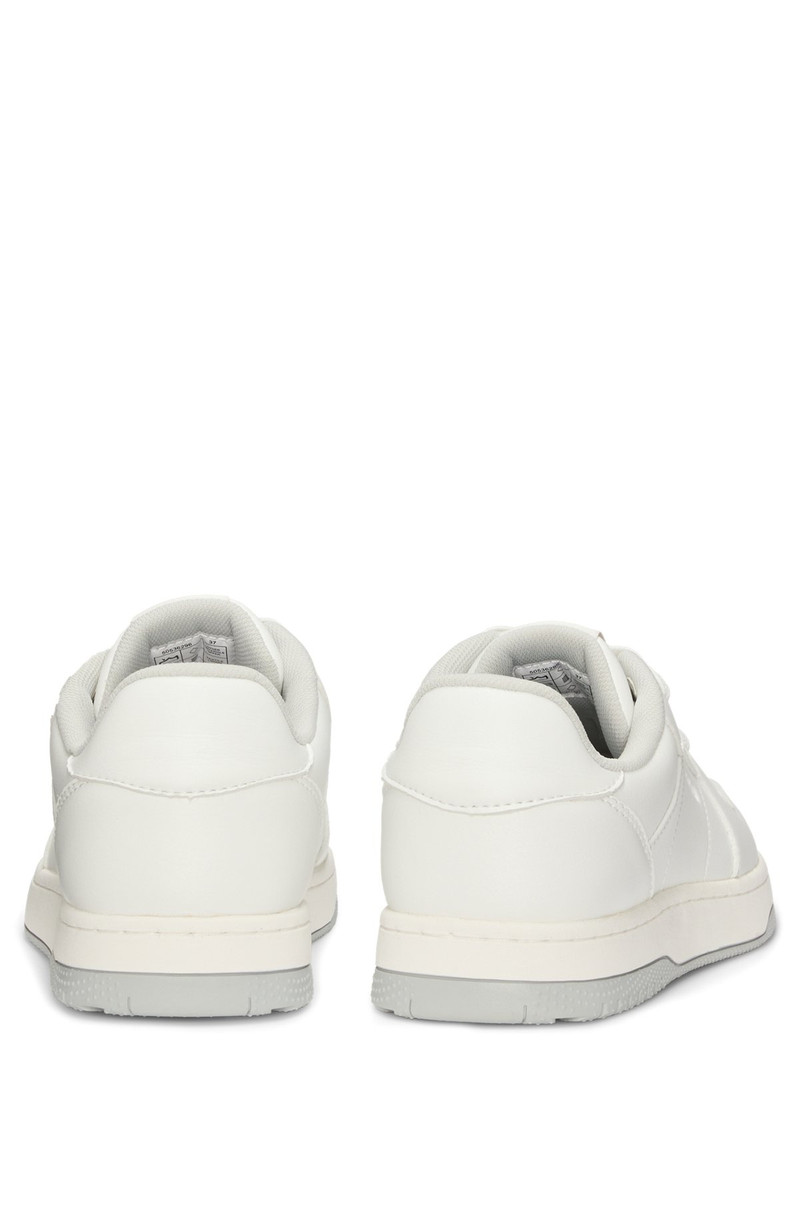 HUGO ALL-WHITE TRAINERS WITH FAUX-LEATHER UPPERS outlook