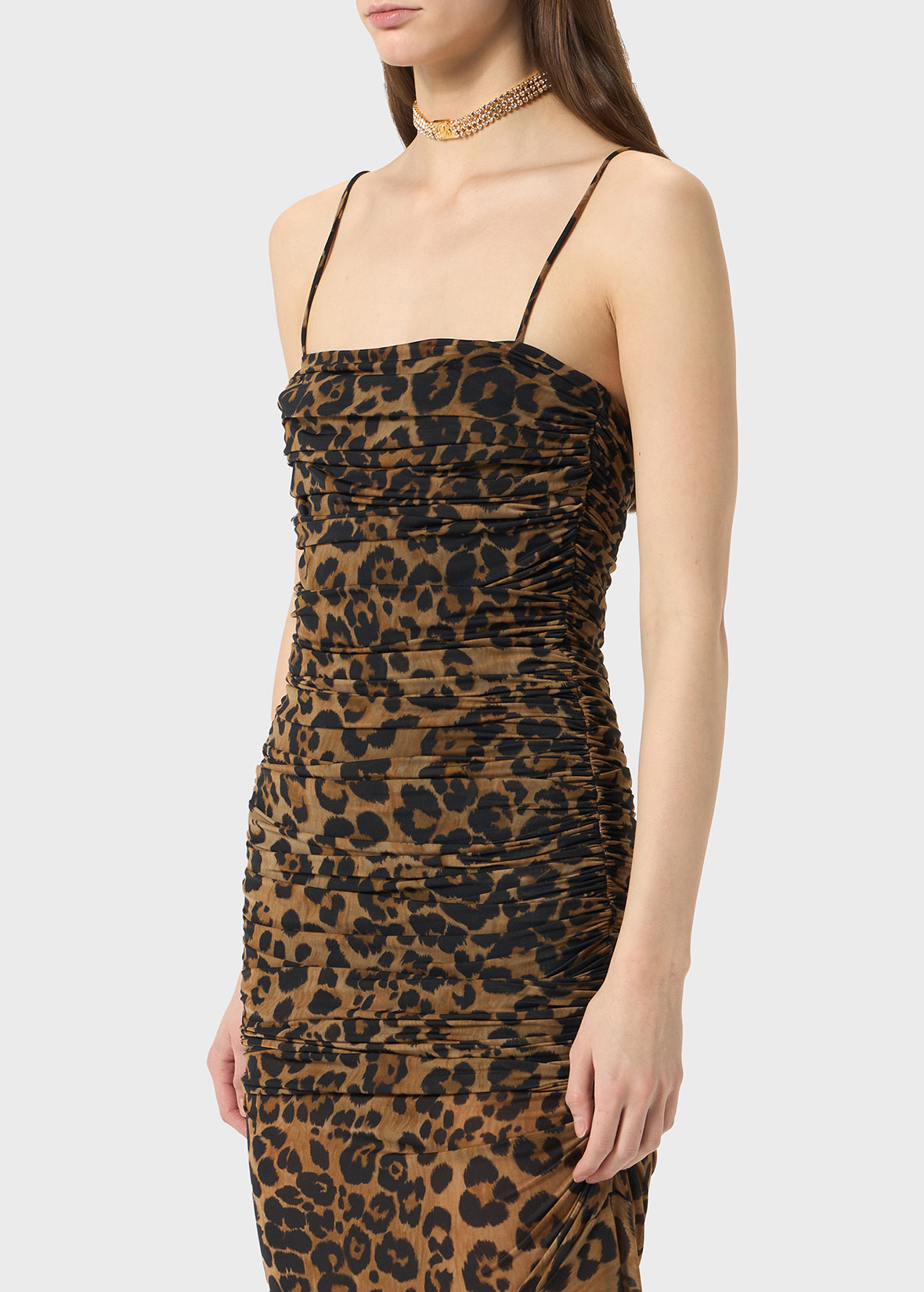 LONG DRESS IN ANIMALIER PRINT JERSEY - 5