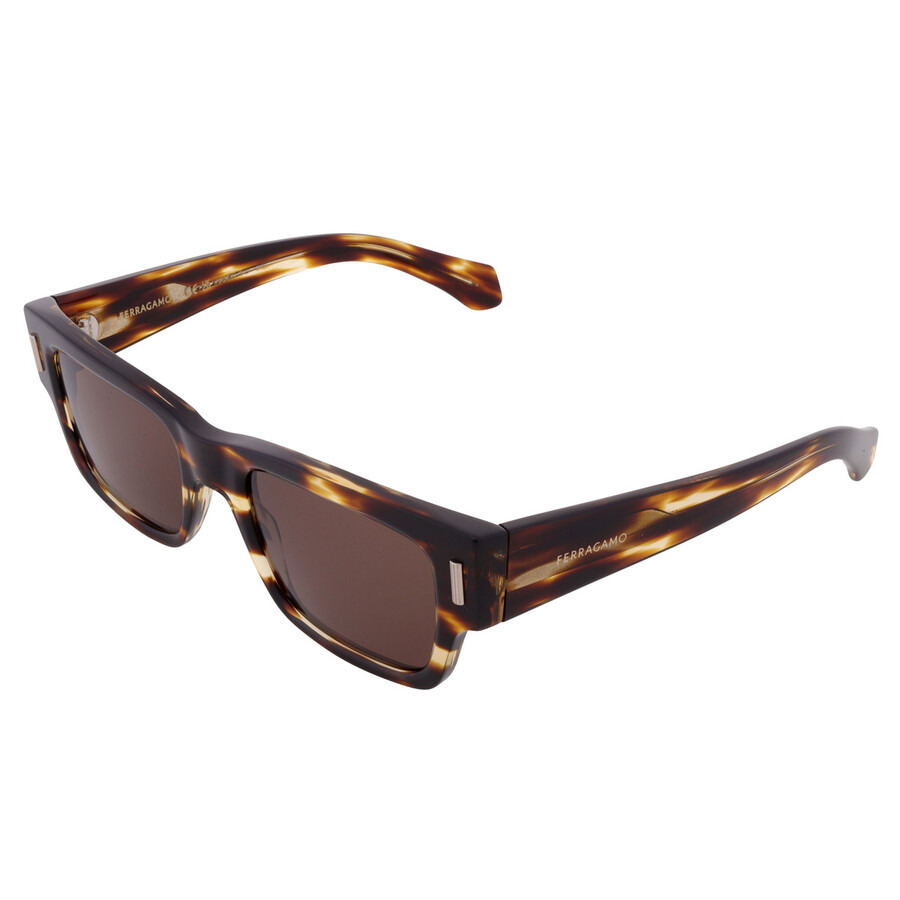Ferragamo Brown Rectangular Men's Sunglasses SF2011S 216 53 - 3