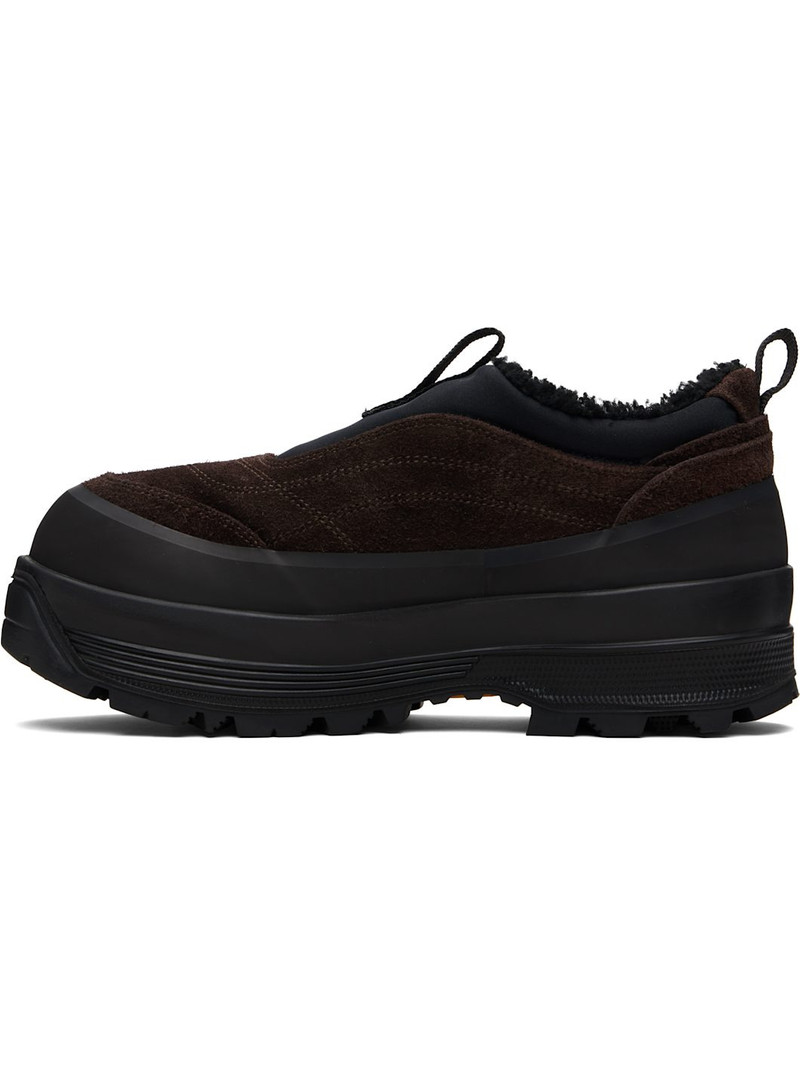 Diemme Brown & Black Badia Basso Shearling Sneakers outlook