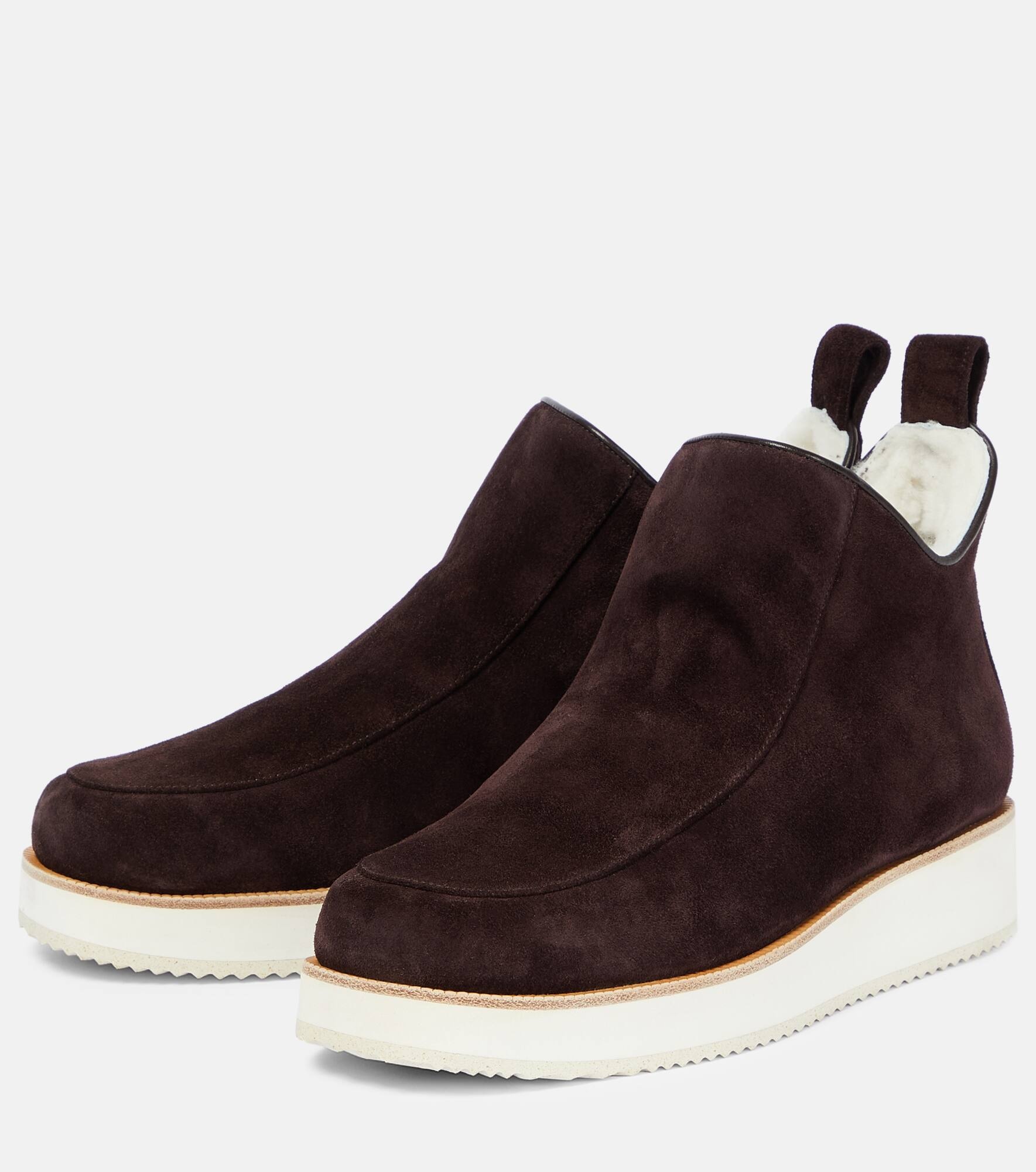 Harry shearling-lined suede ankle boots - 5