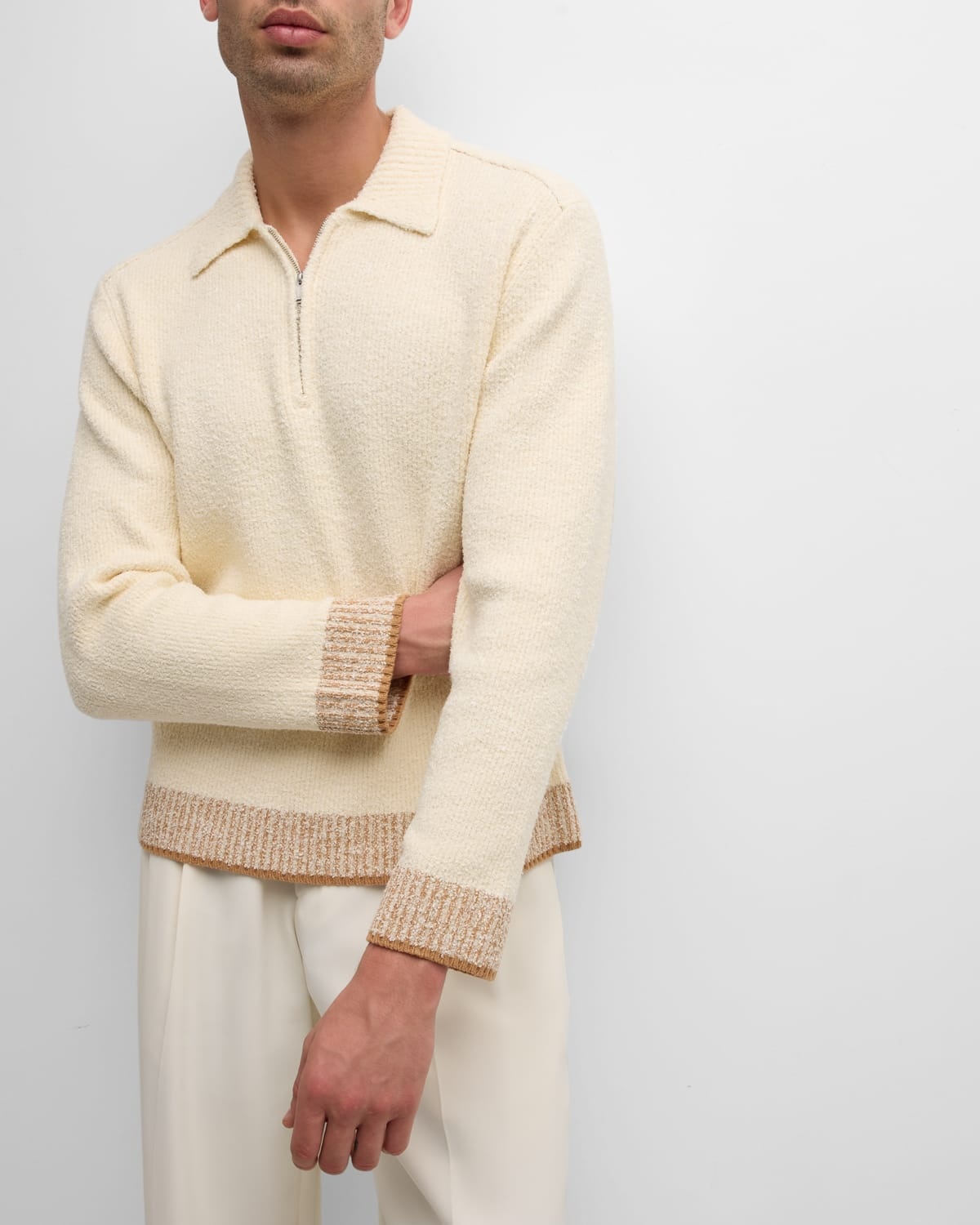 Men's Maxwell Long-Sleeve Zip Polo Top - 5