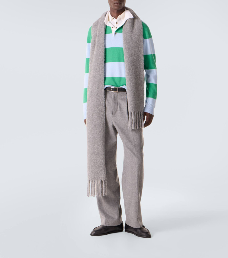 Allude Striped wool and cashmere polo sweater outlook