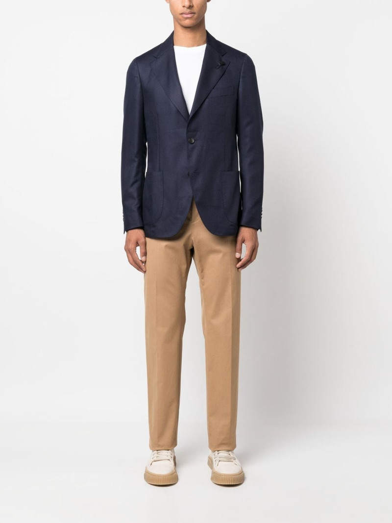 LARDINI brooch-detail single-breasted blazer outlook