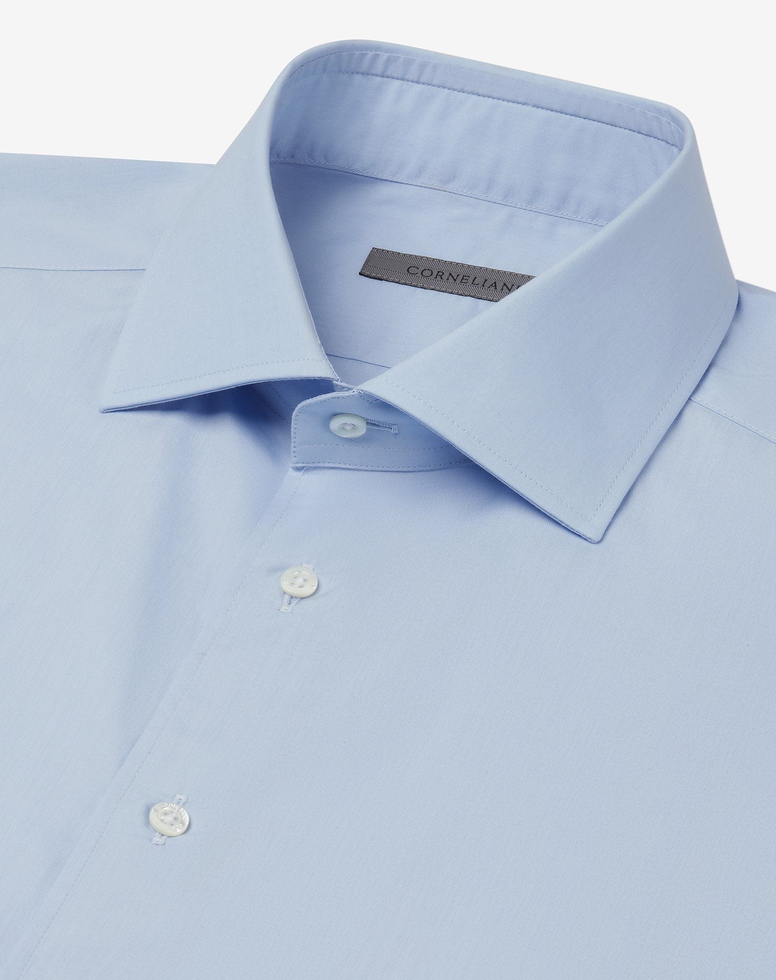 Light blue cotton poplin shirt - 4