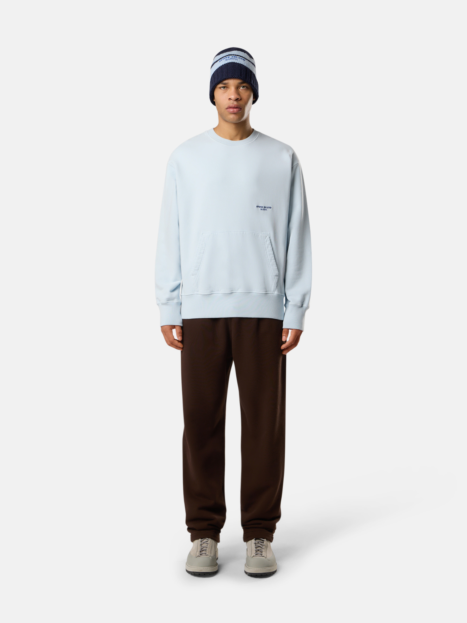 6100071 BRUSHED ORGANIC COTTON FLEECE_STONE ISLAND MARINA - 3