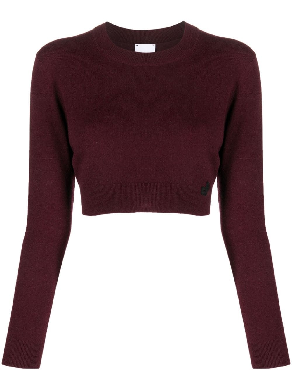merino-blend cropped jumper - 1