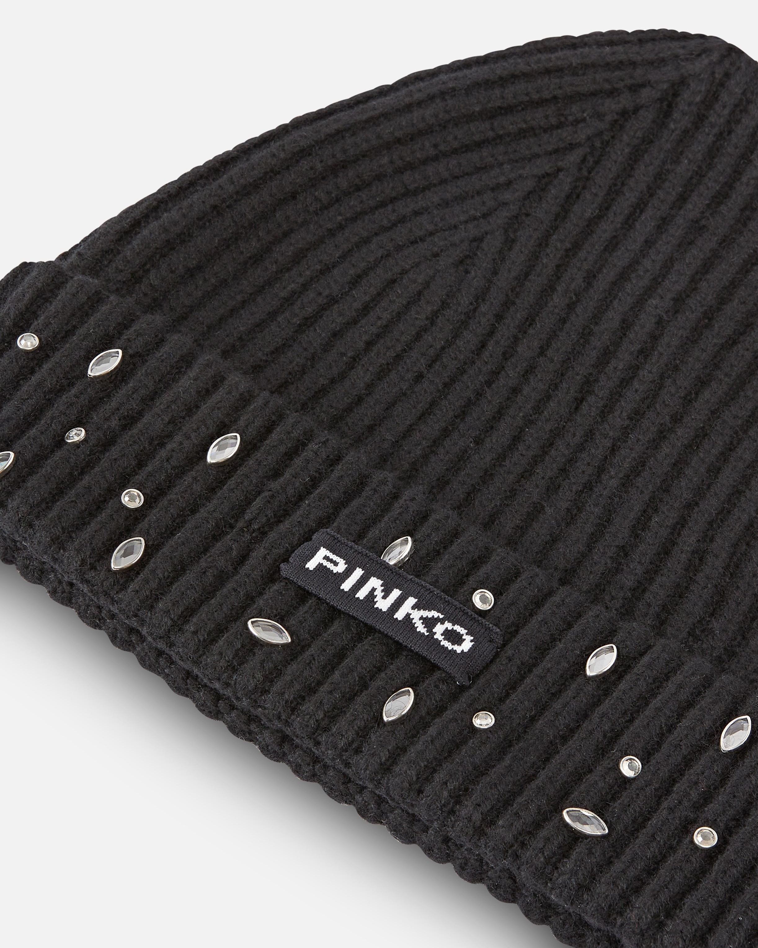 RIBBED BEANIE WITH CRYSTALS - 3