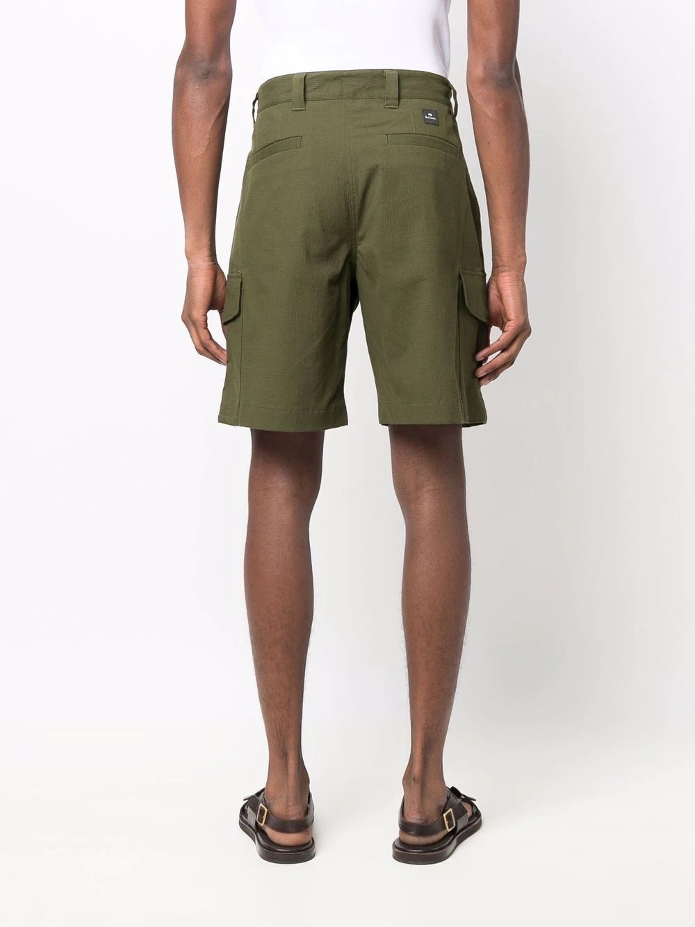 mid-waist cargo shorts - 4