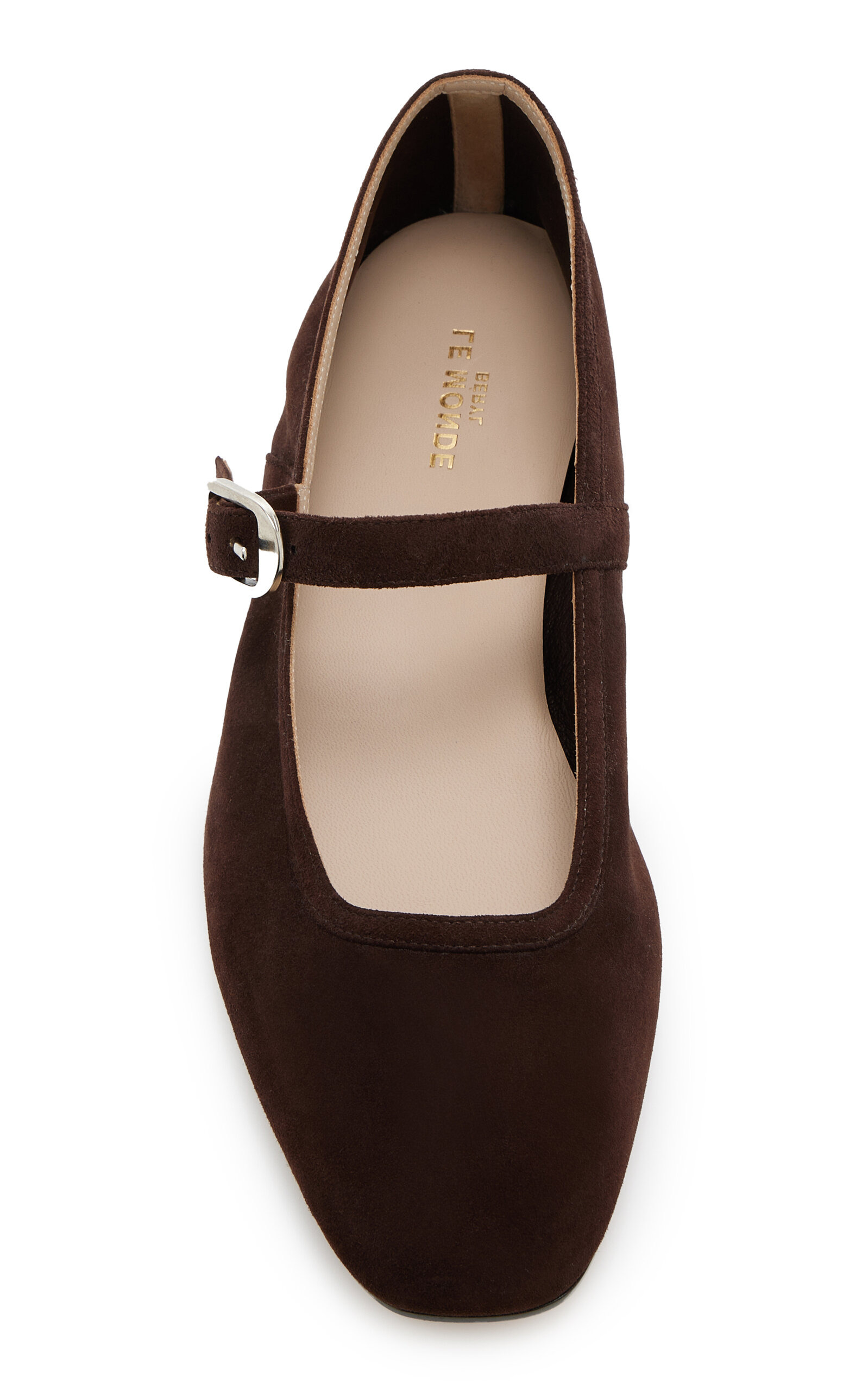 Suede Mary Jane Flats brown - 3