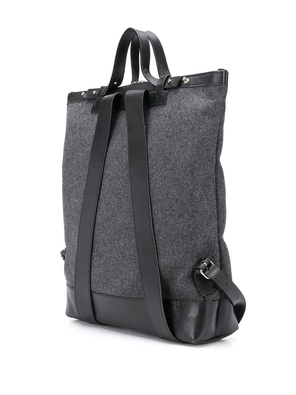 leather-trimmed tote backpack - 3