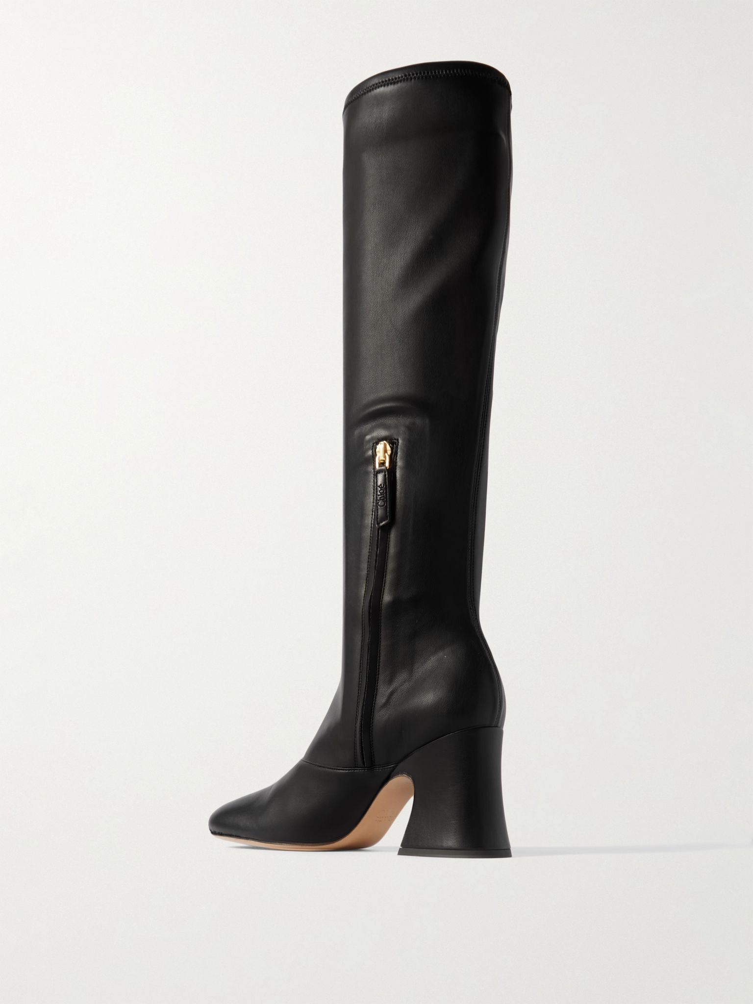 Janis leather knee boots Black - 3