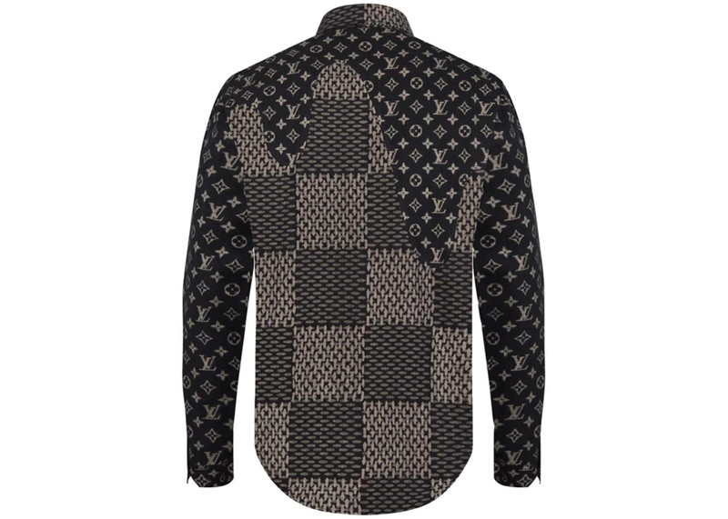 Louis Vuitton Louis Vuitton x Nigo MNGM Waves Giant Damier Flannel Shirt Charbon outlook