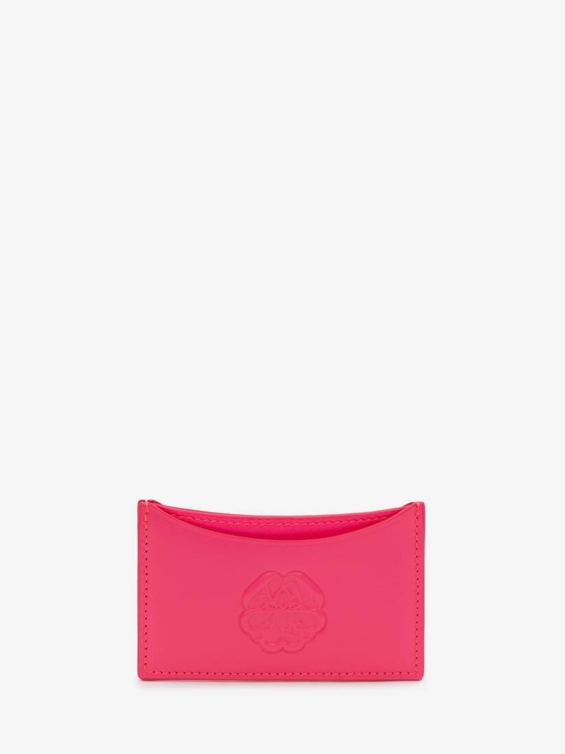 Curve Card Holder in Neon Pink - 3