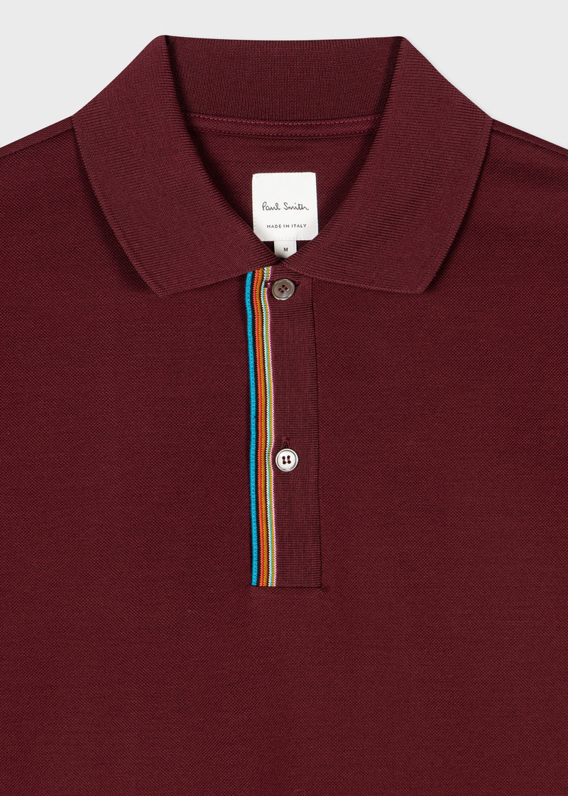 Paul Smith 'Signature Stripe' Trim Polo Shirt outlook