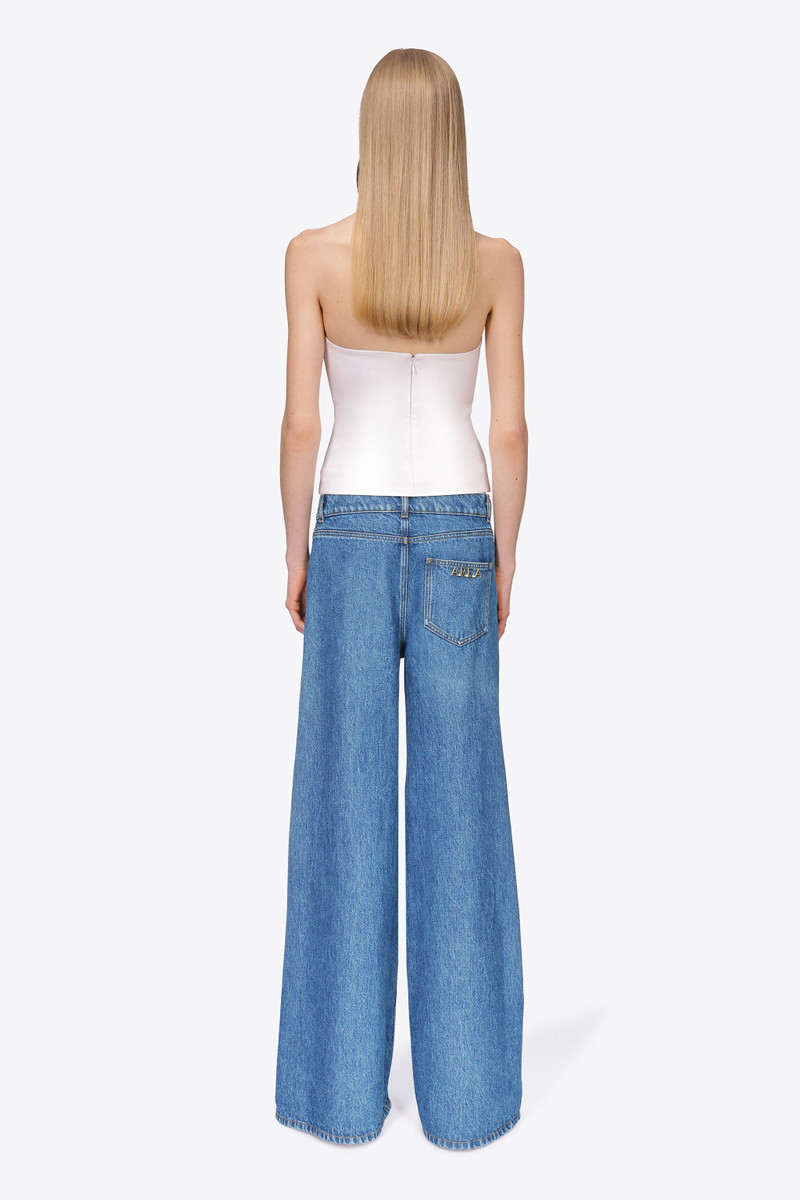 CRYSTAL EYELET WIDE LEG JEAN 5