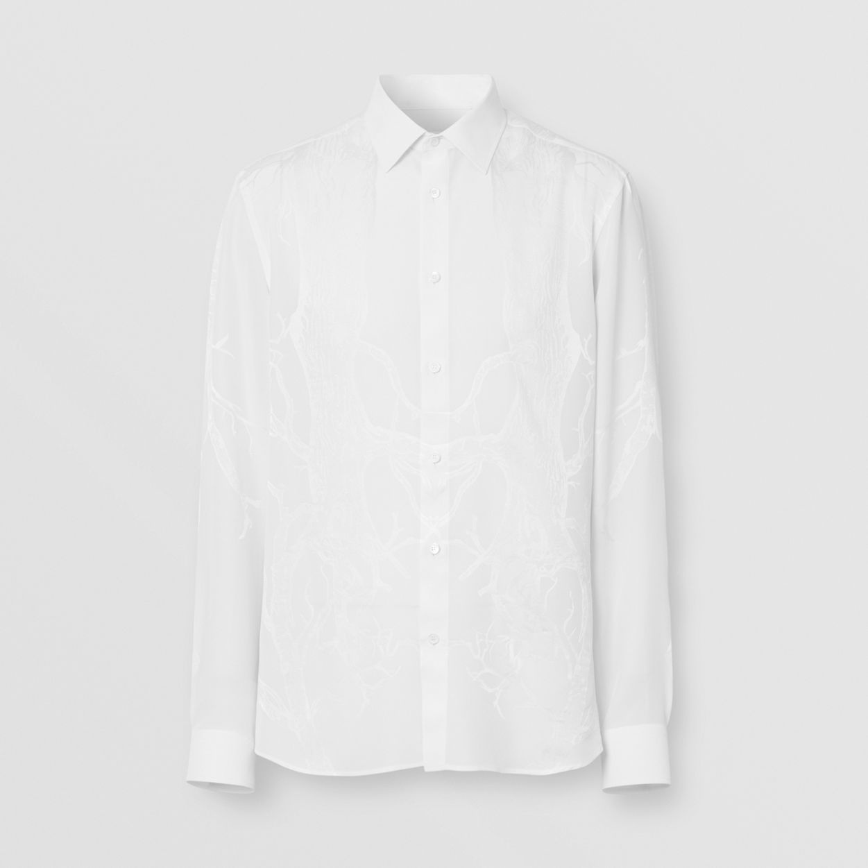 Slim Fit Elm Silk Jacquard Shirt - 1