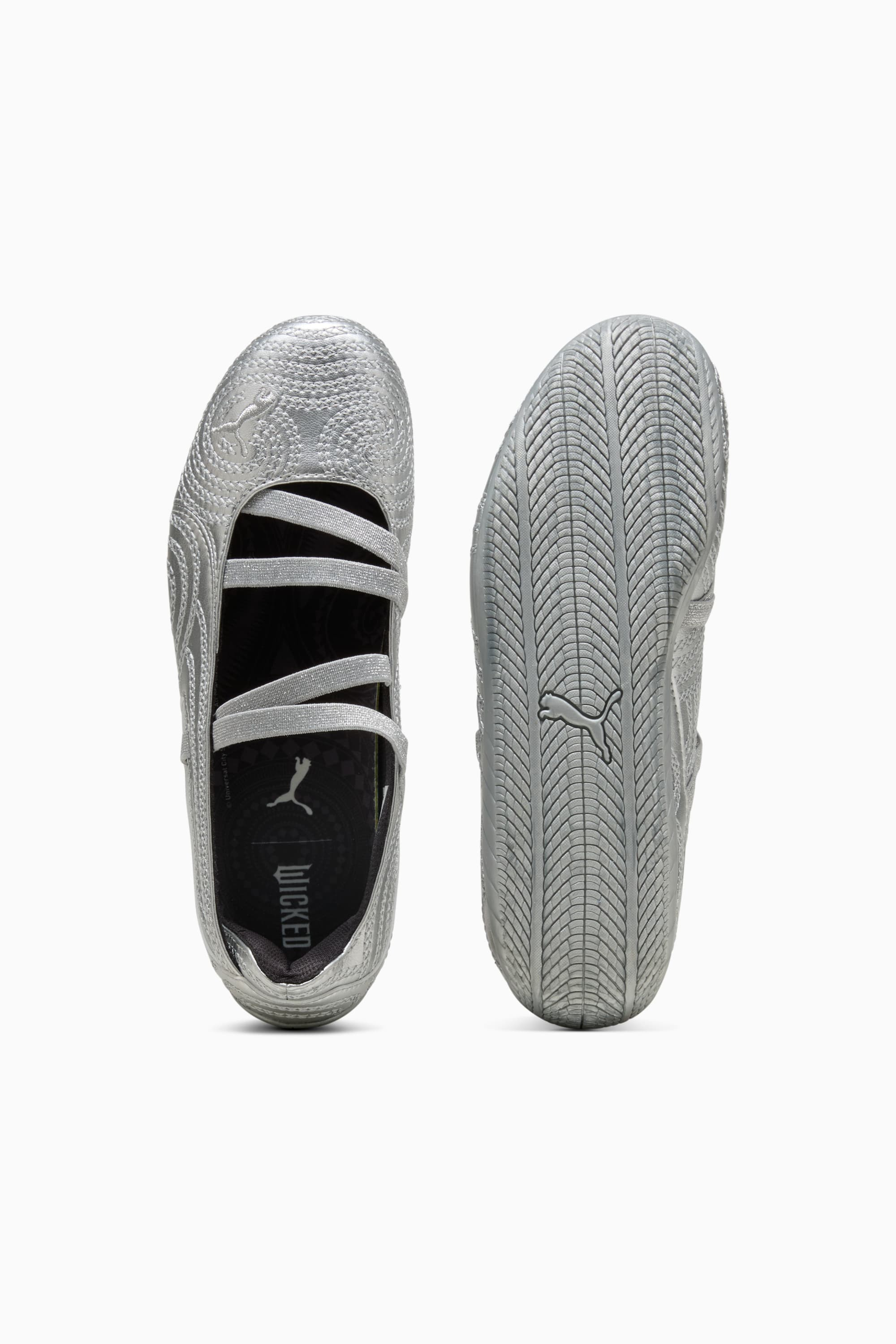 PUMA x WICKED Speedcat Ballet Silver Slippers Women's Shoes - 4
