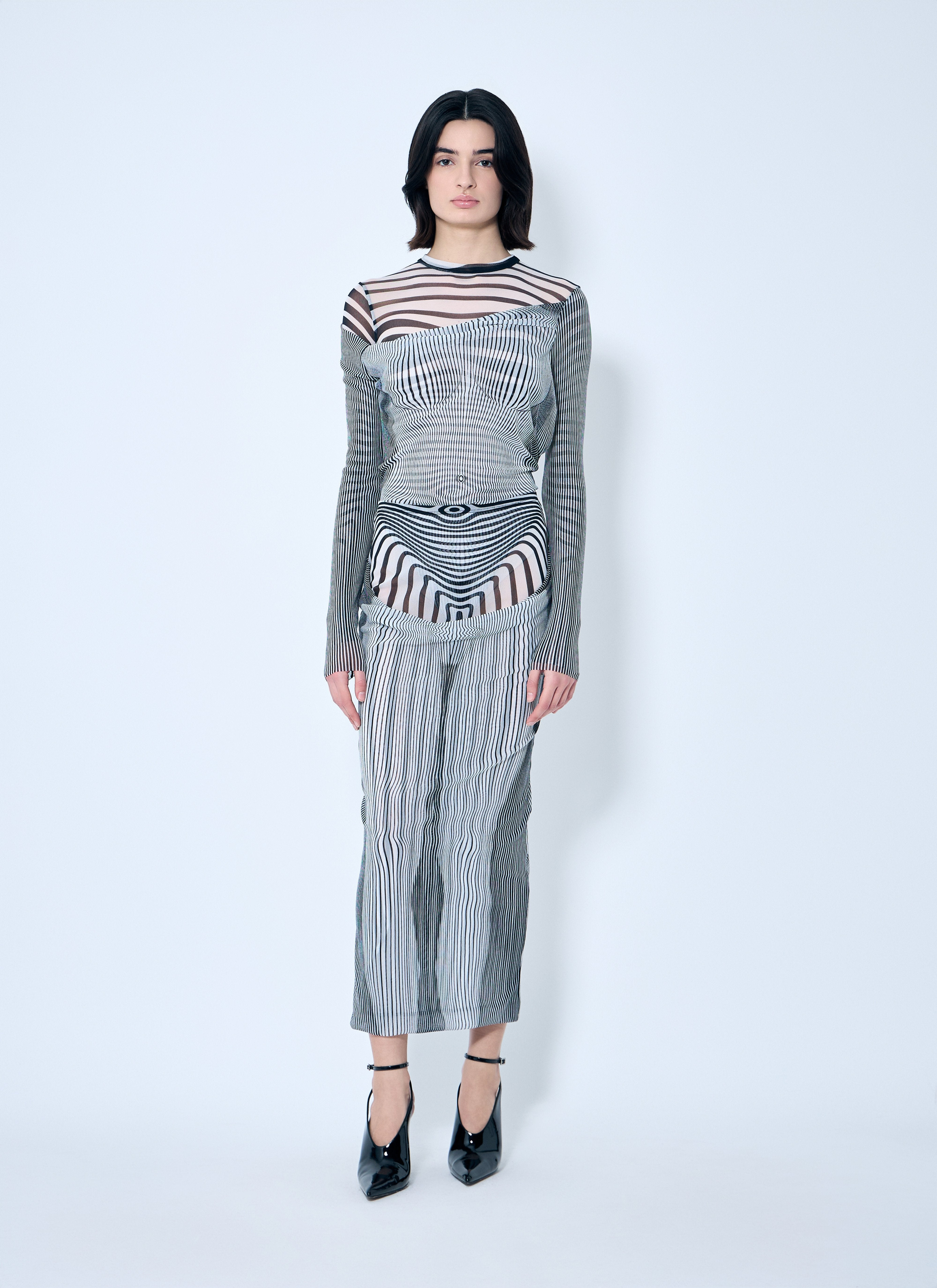 Jean Paul Gaultier Women Double-Layer Mesh Bodysuit - 2