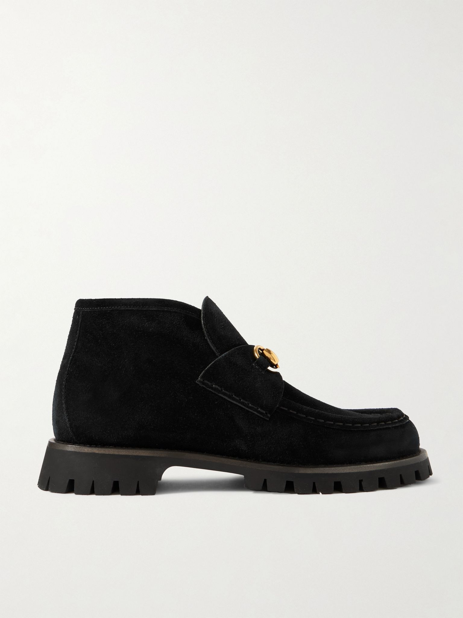 Sylke horsebit-detailed suede ankle boots Black - 1
