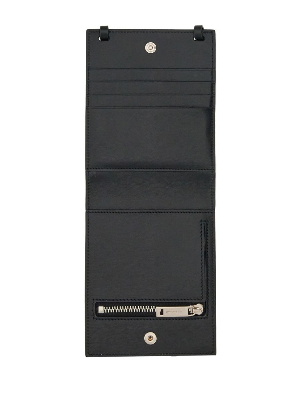 logo-stamp leather cardholder - 3