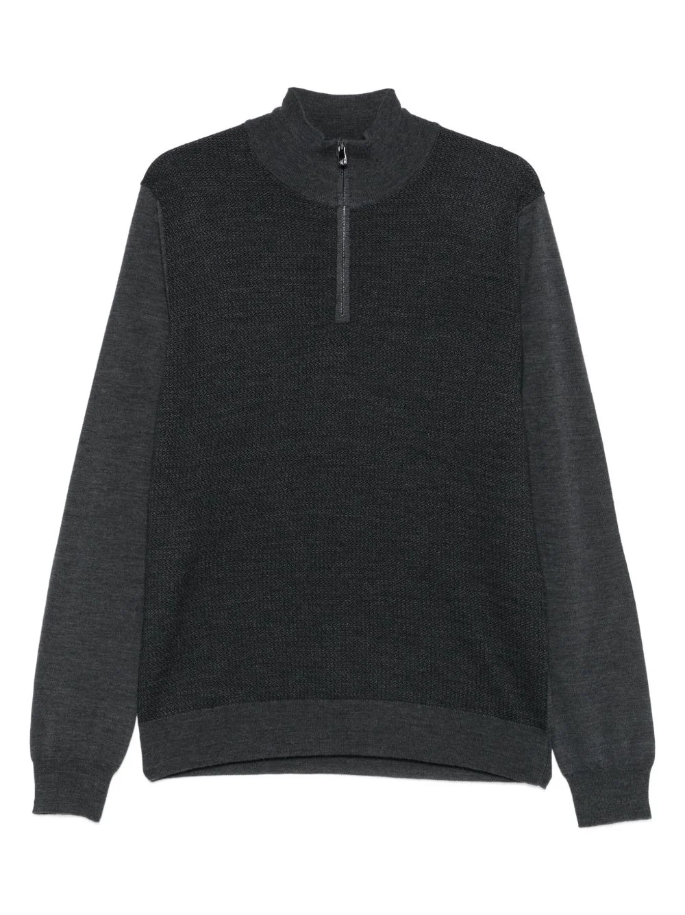 zip-front sweater - 1